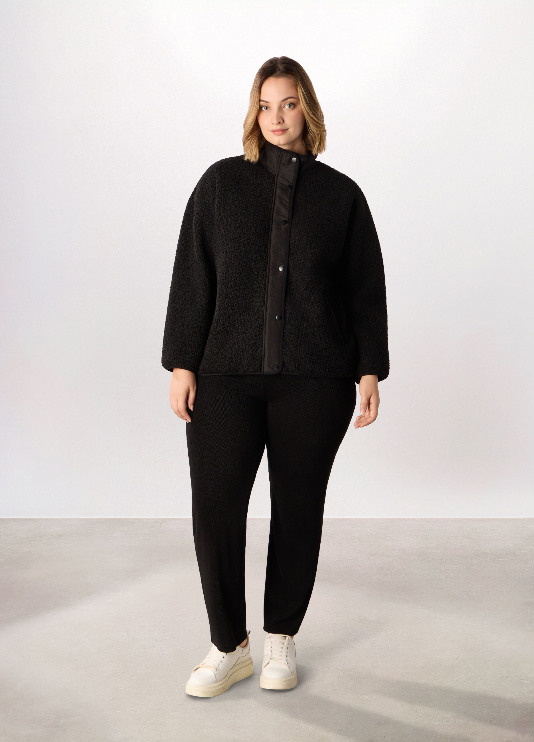 Giacca teddy donna curvy_0