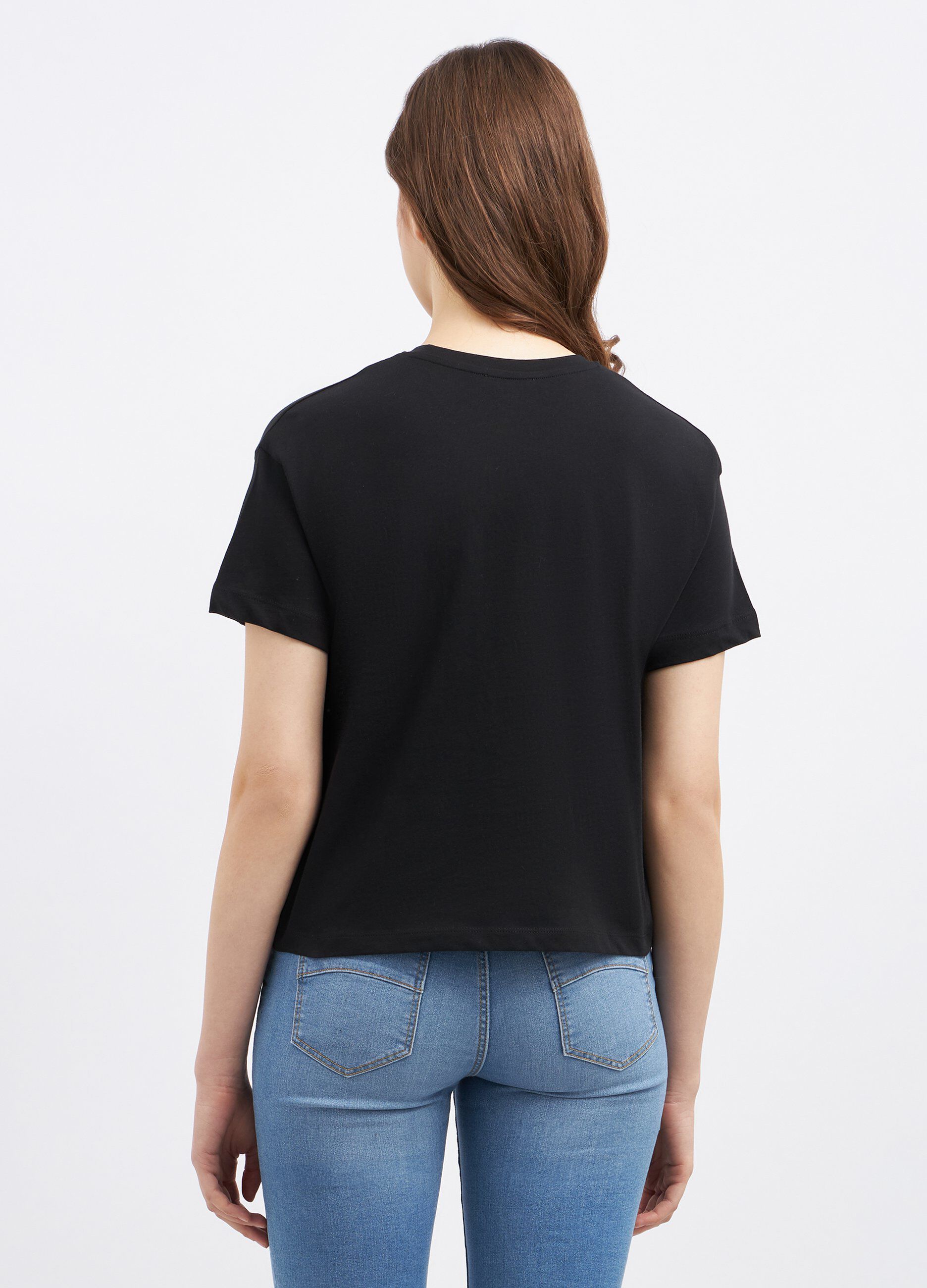 T-shirt in puro cotone con stampa donna_1