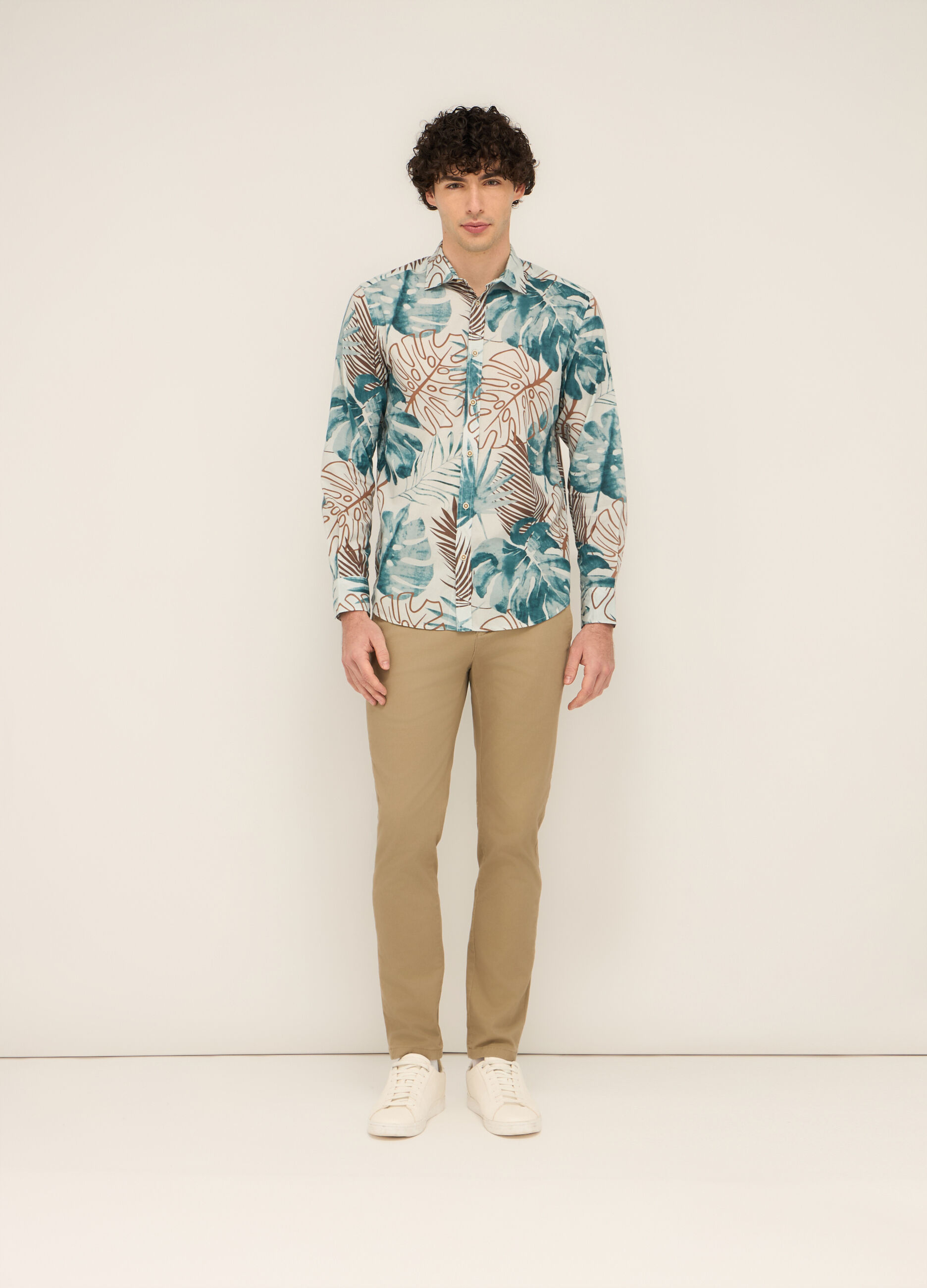Chino slim fit in cotone stretch uomo_0