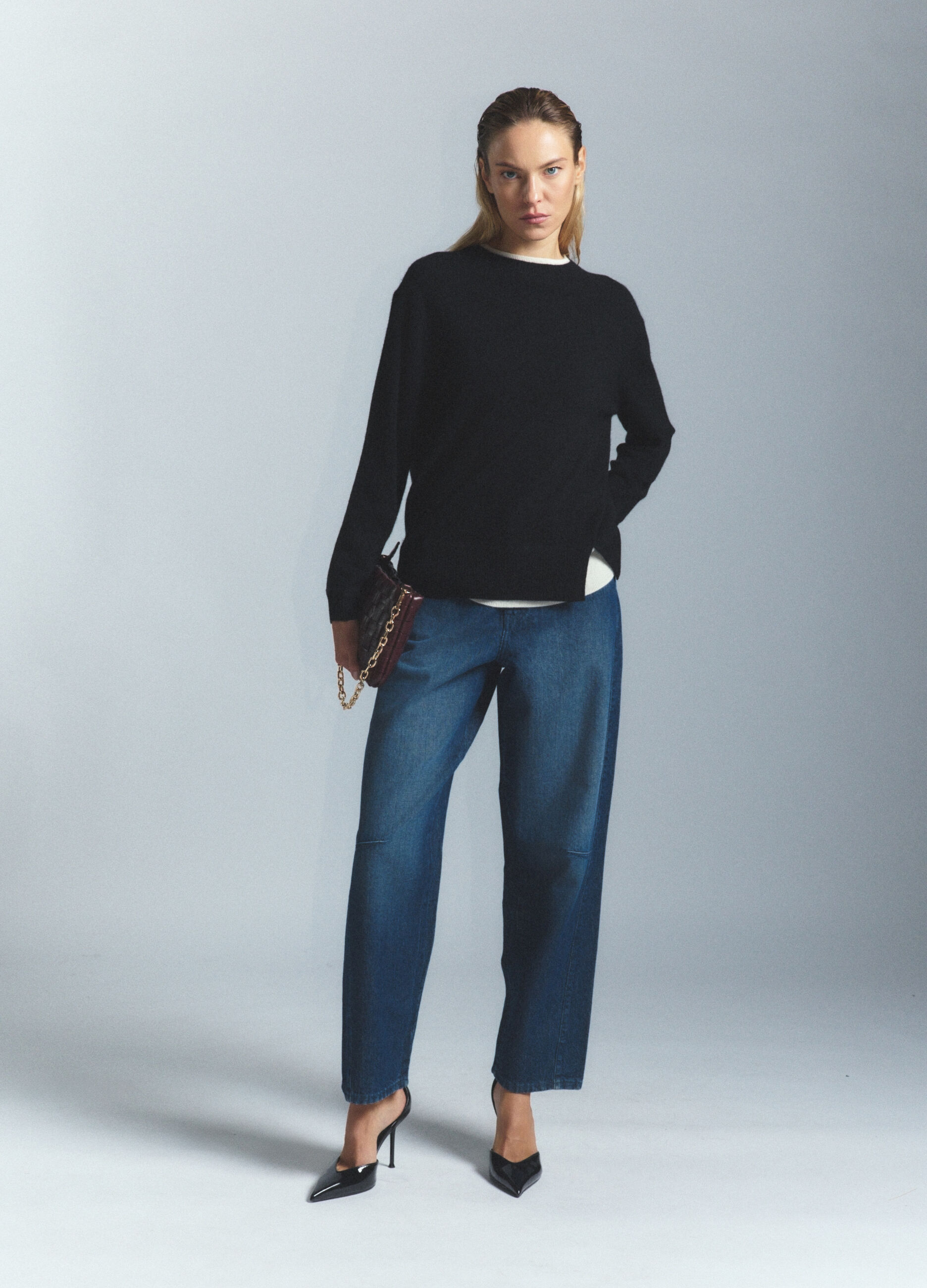 Pullover girocollo in puro cashmere donna_0