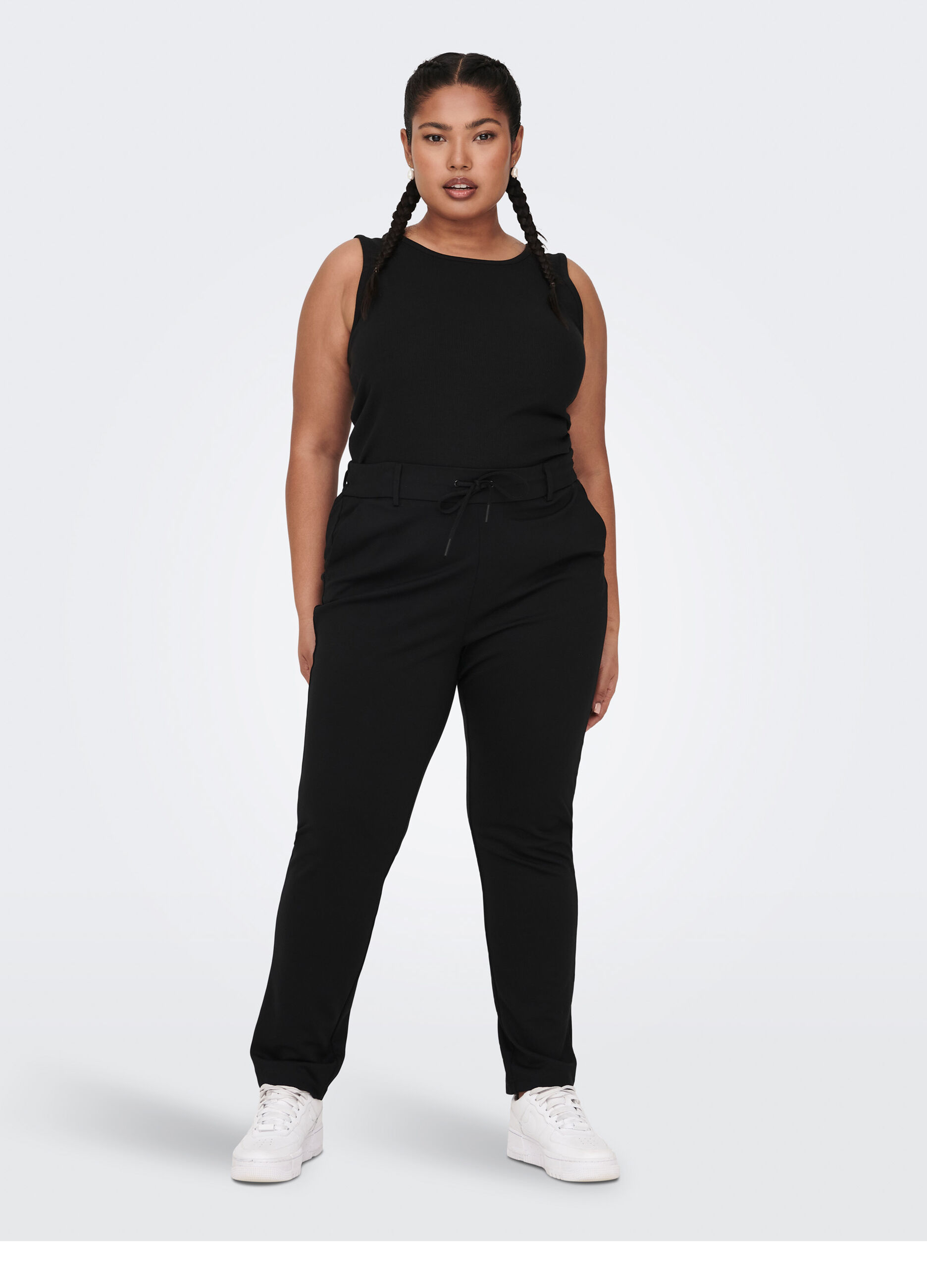 Pantaloni regular fit con coulisse_0