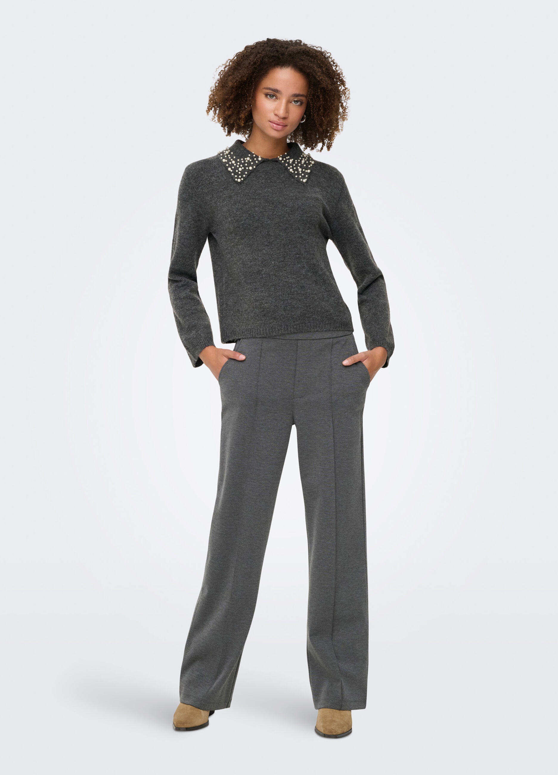 Tricot con perle applicate donna_2