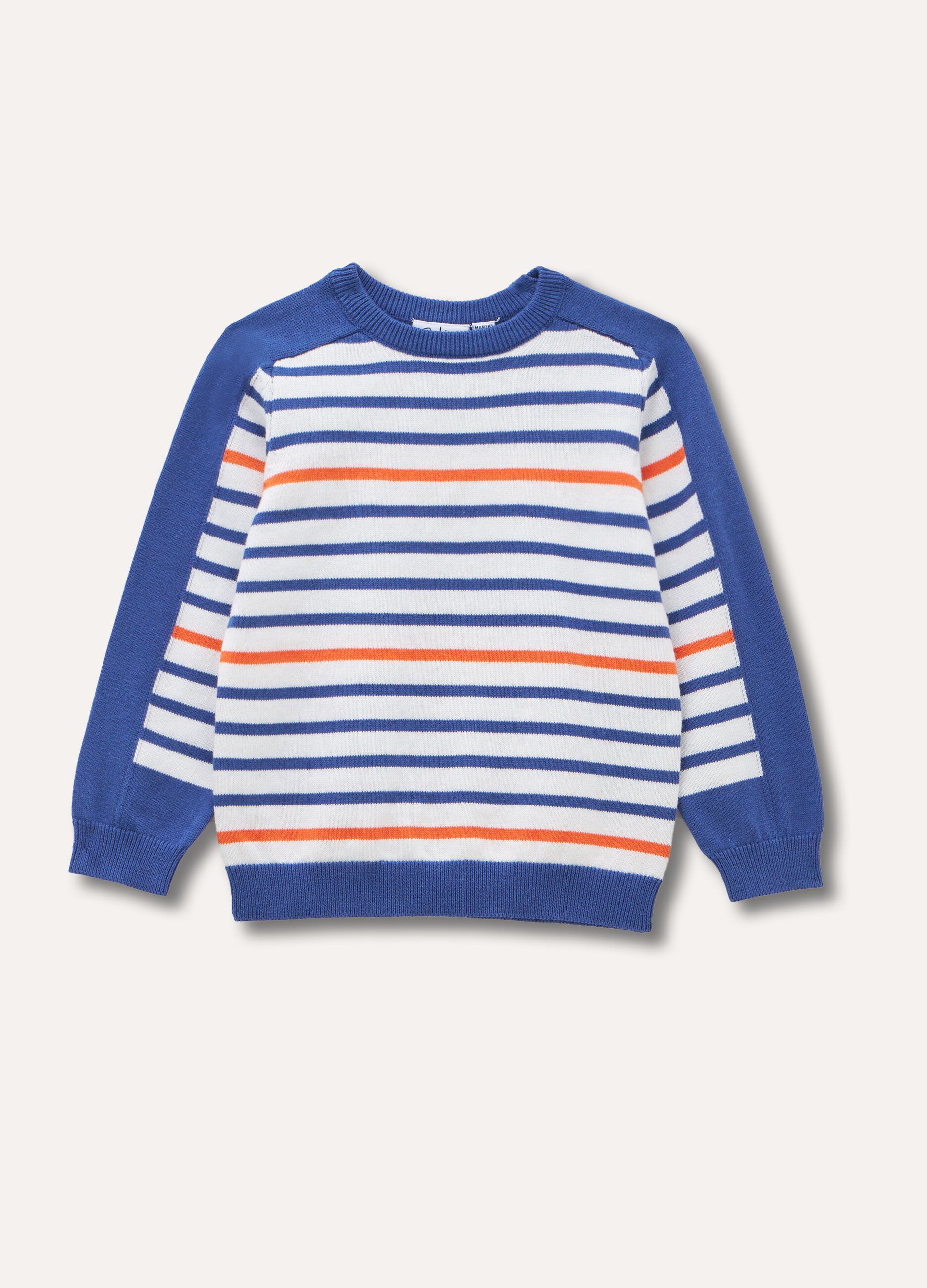 Maglioncino tricot in puro cotone neonato_0