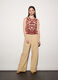 Pantaloni regular fit misto lino donna_0