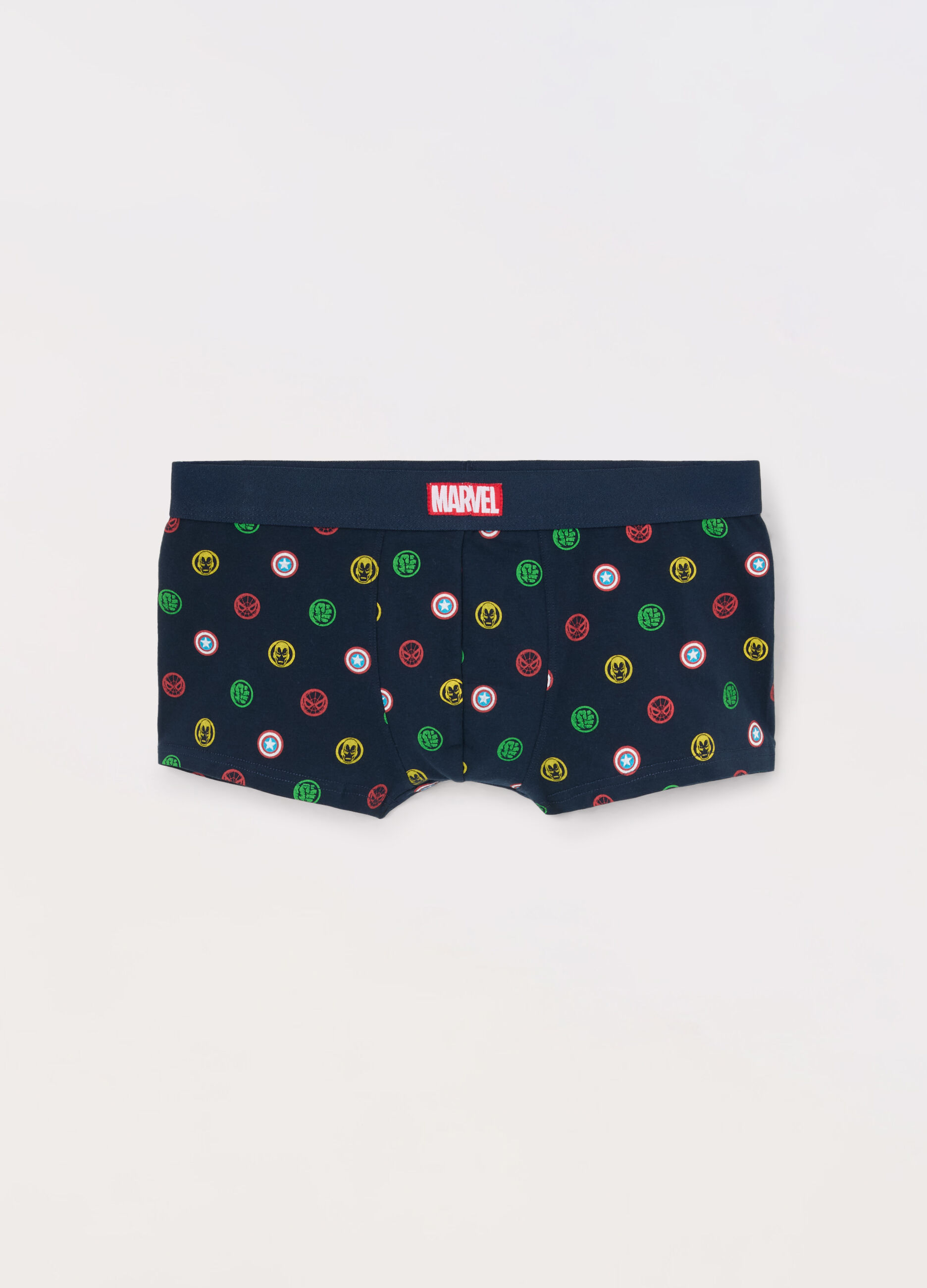 Boxer in cotone stretch con stampa uomo_0