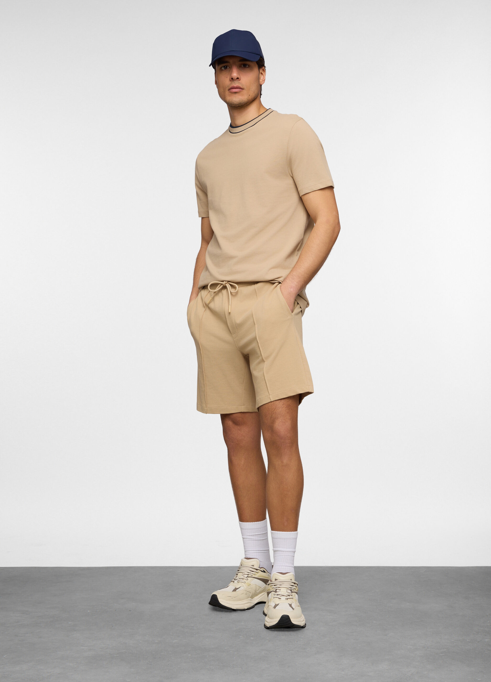 Bermuda in piquet di cotone uomo_0