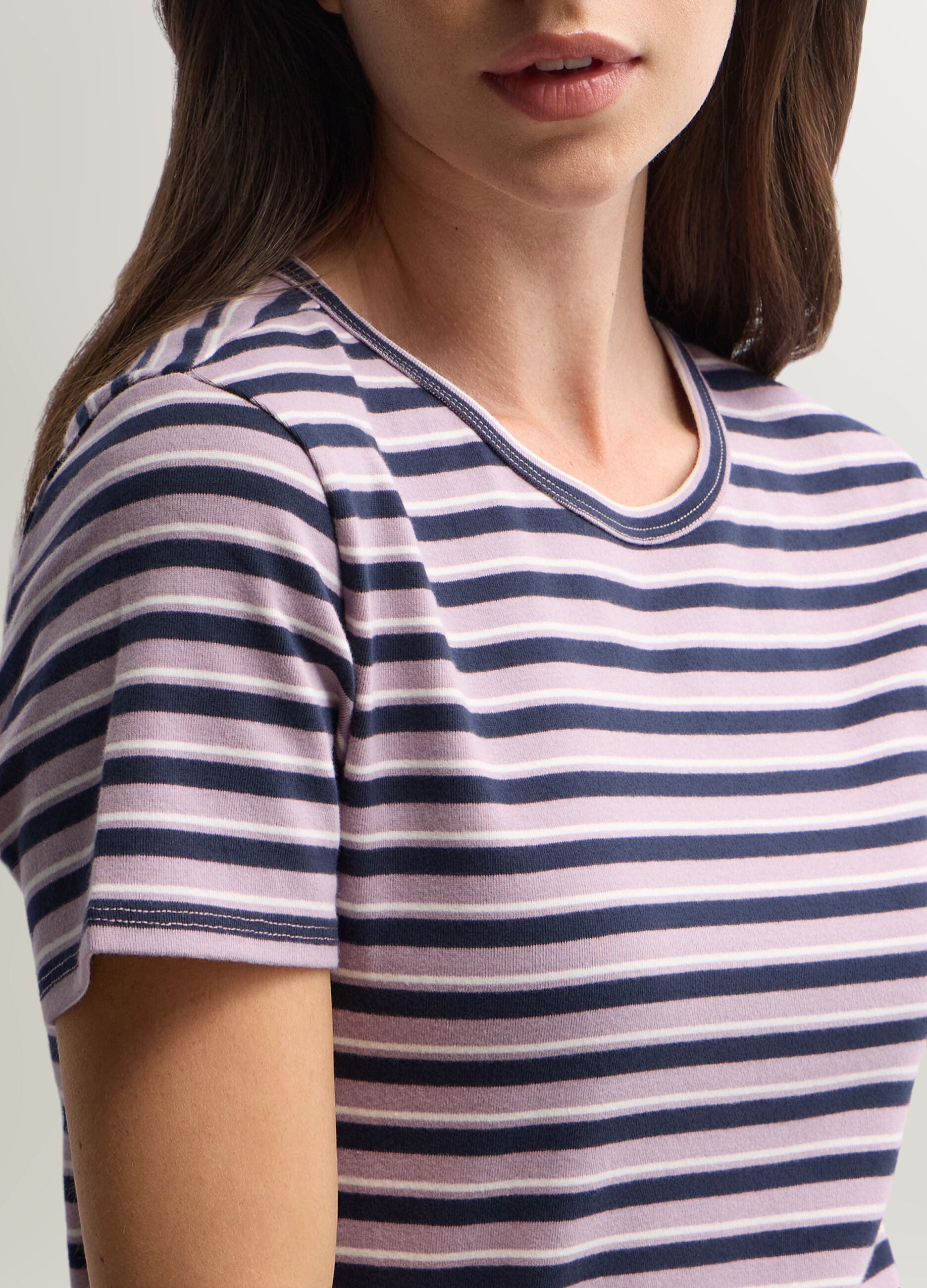 T-shirt girocollo stretch donna_2