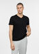 T-shirt scollo a V in jersey di puro cotone uomo_0