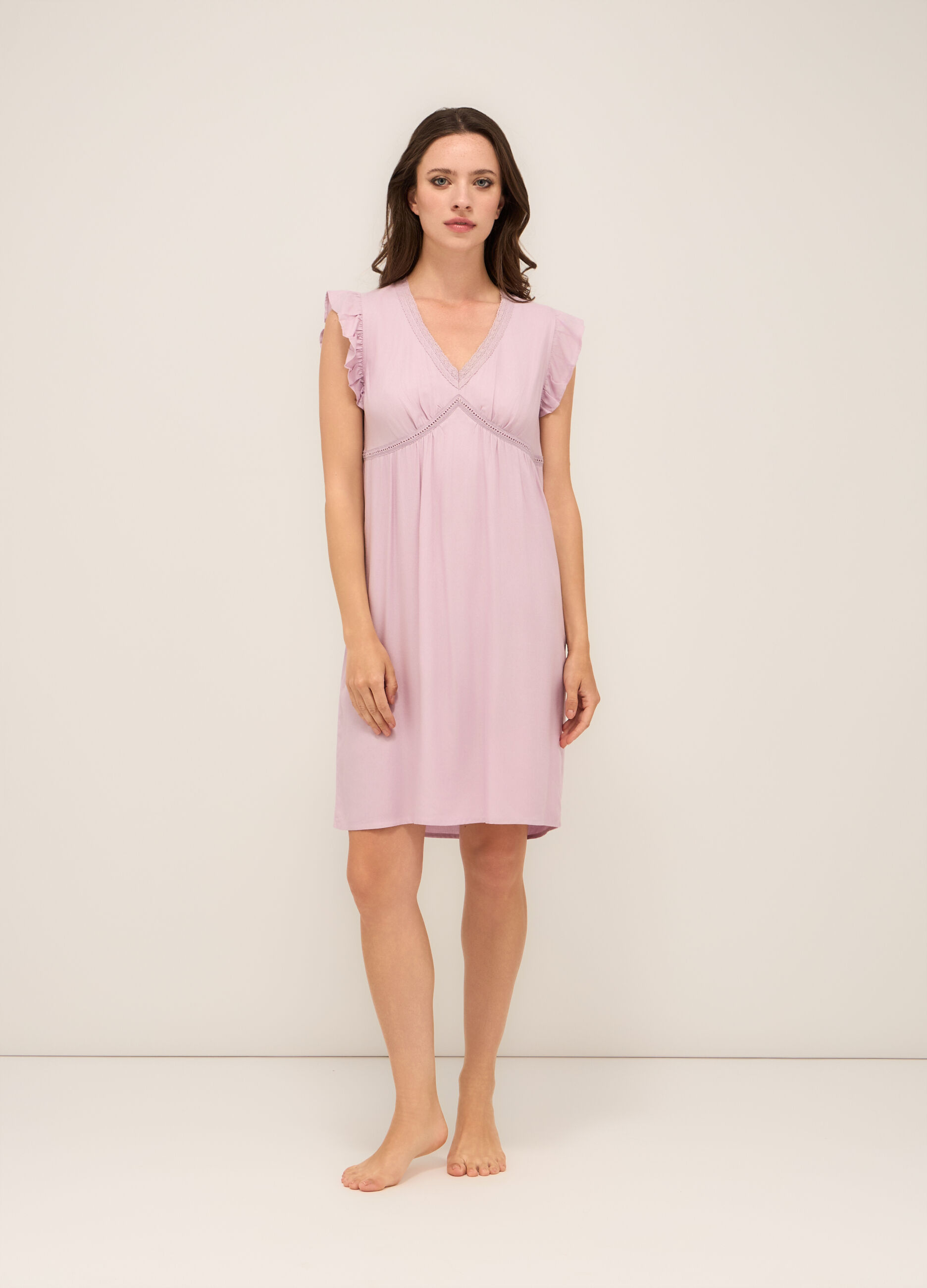Camicia da notte in pura viscosa donna_0