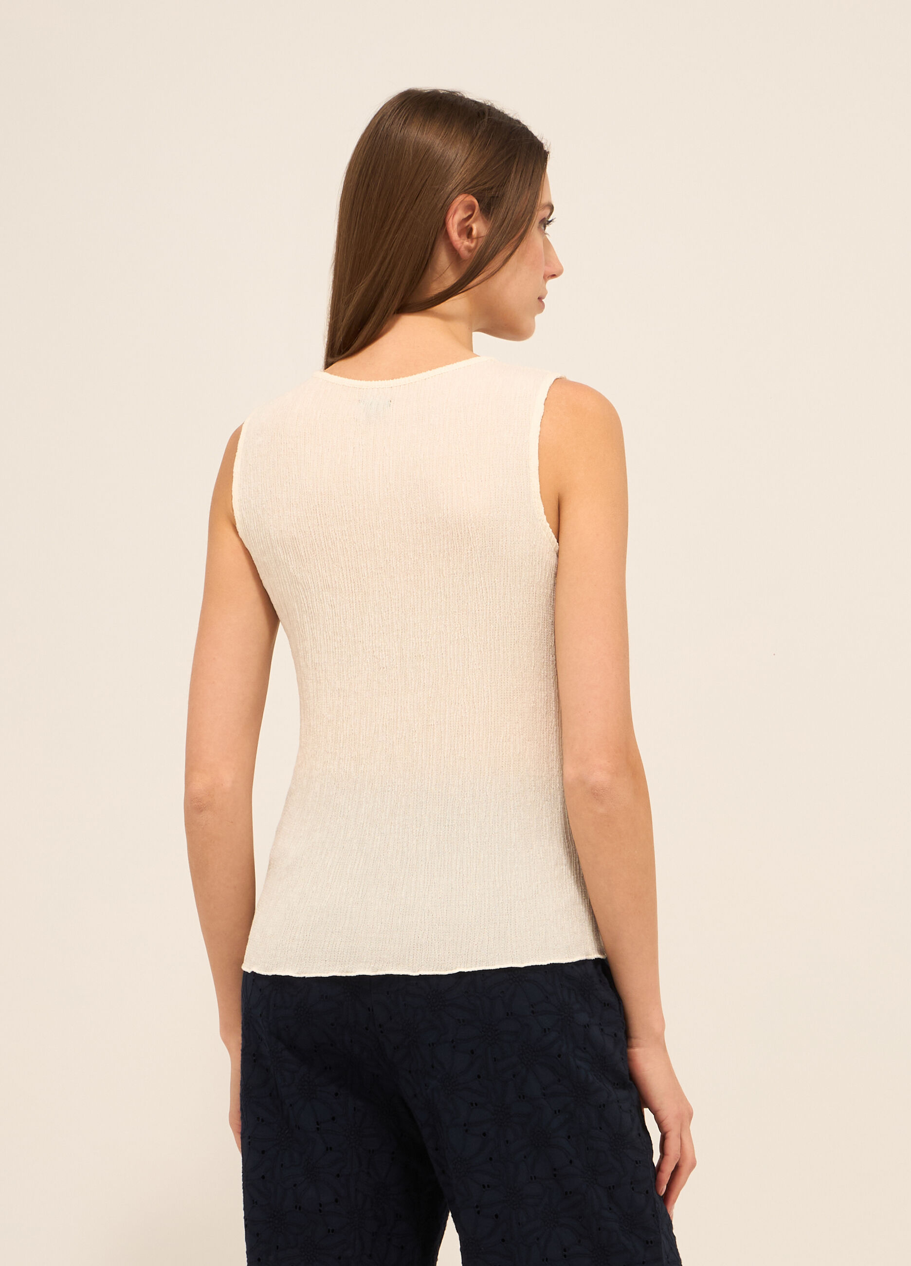 Canotta misto viscosa crinkle donna_1