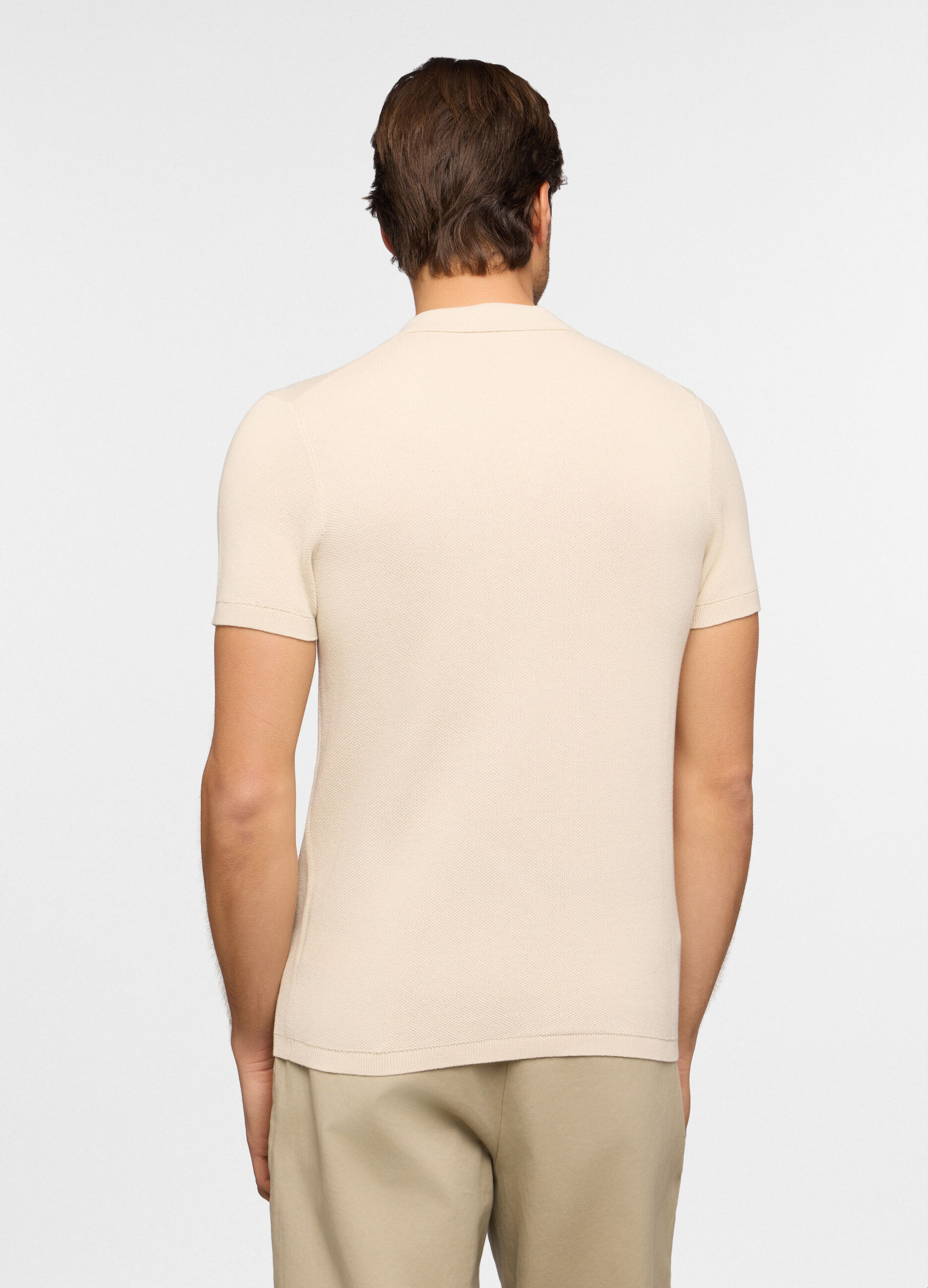 Polo a maniche corte in maglia di cotone uomo_1