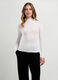 T-shirt in cotone stretch a collo alto donna_0