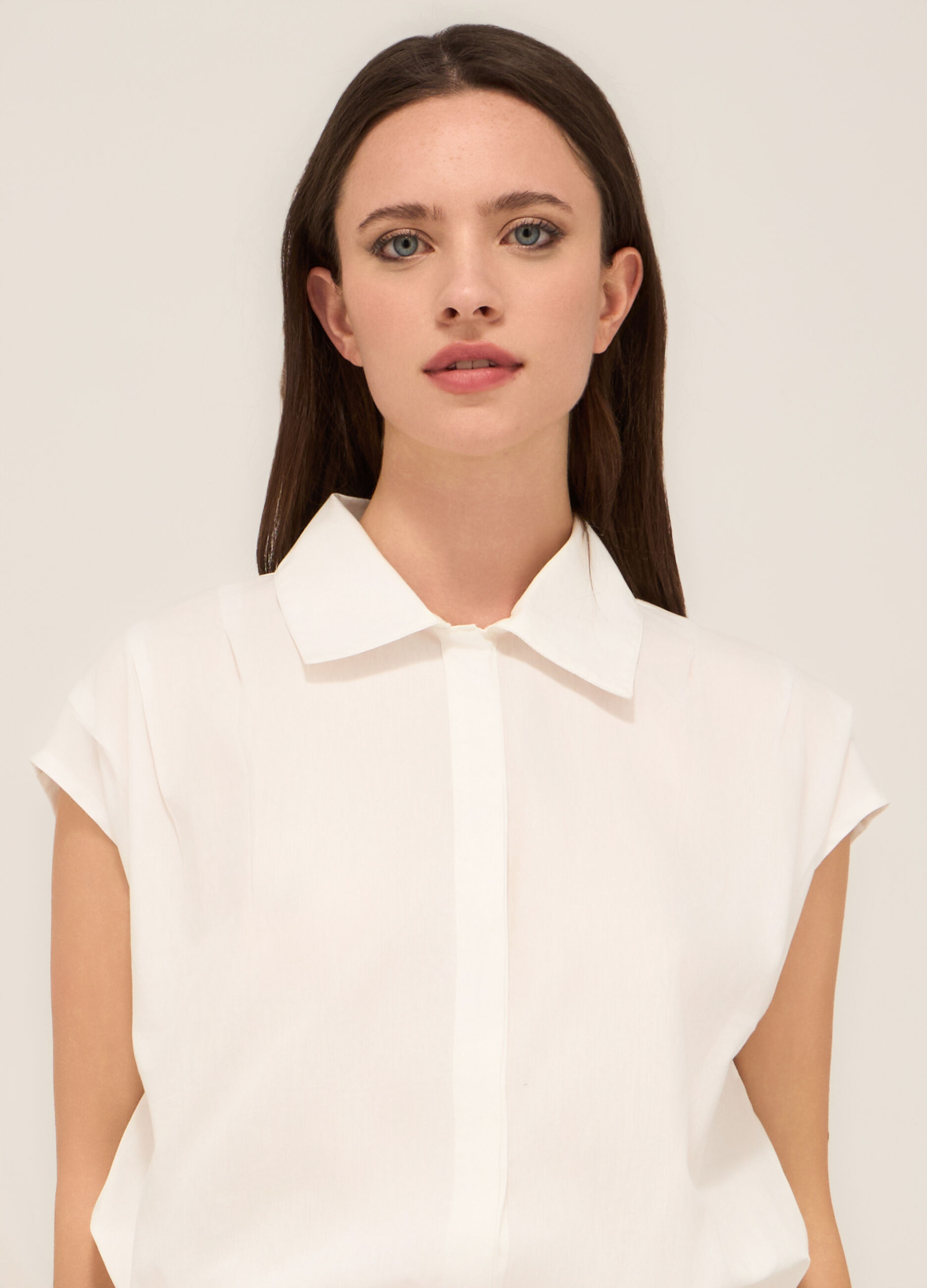 Camicia in popeline di puro cotone donna_2