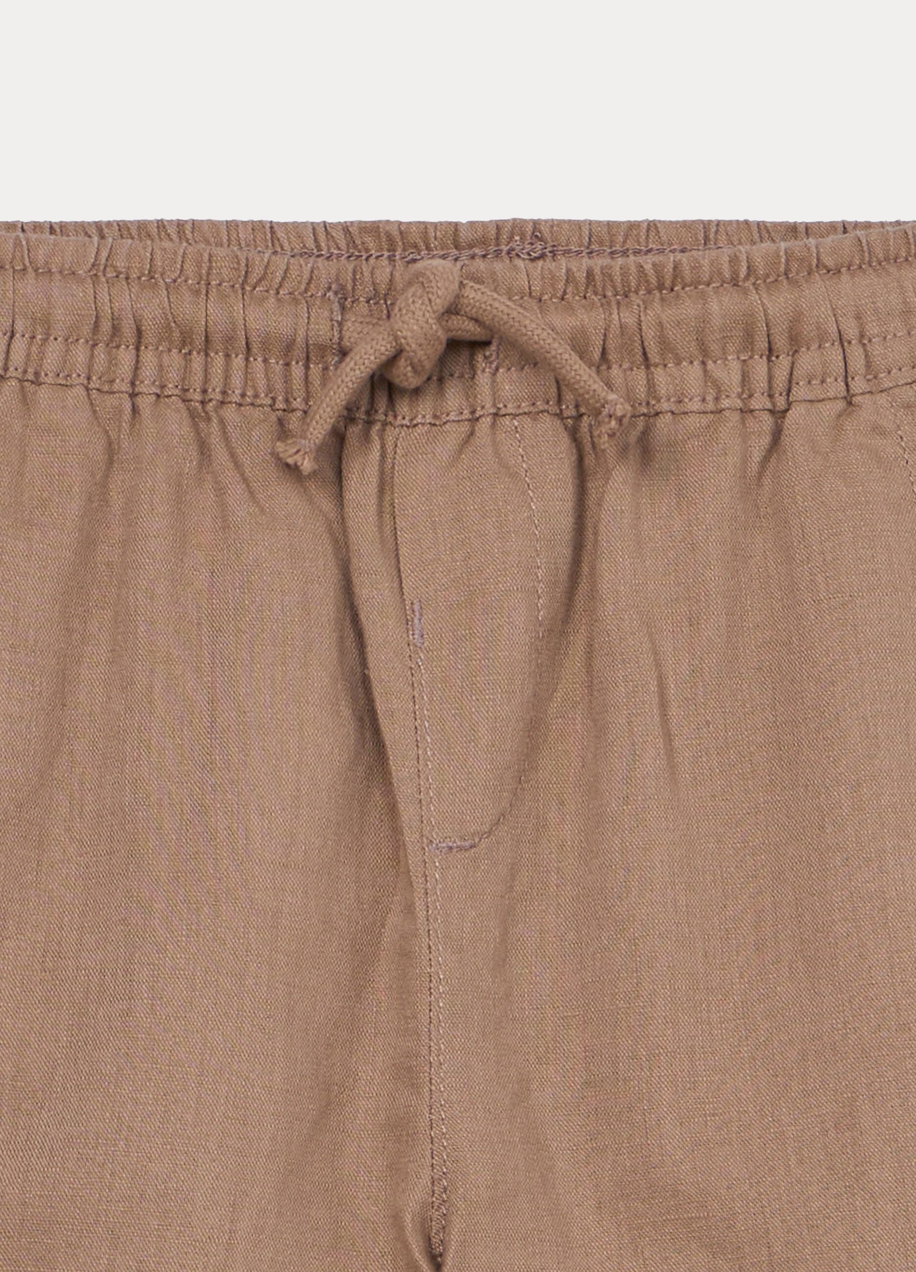 Pantaloni regular fit misto lino bimbo_2