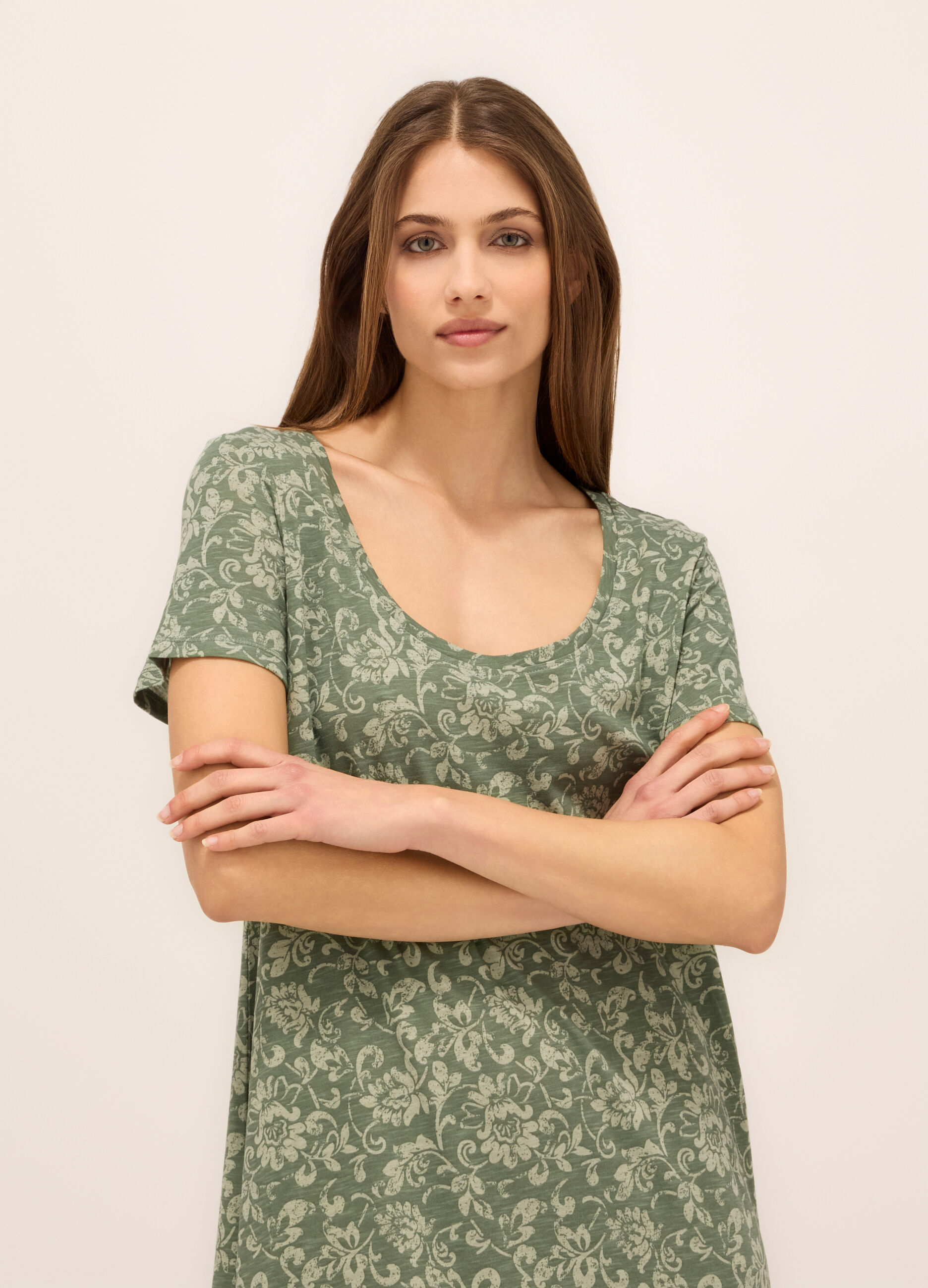 Abito in jersey slub di puro cotone donna_2