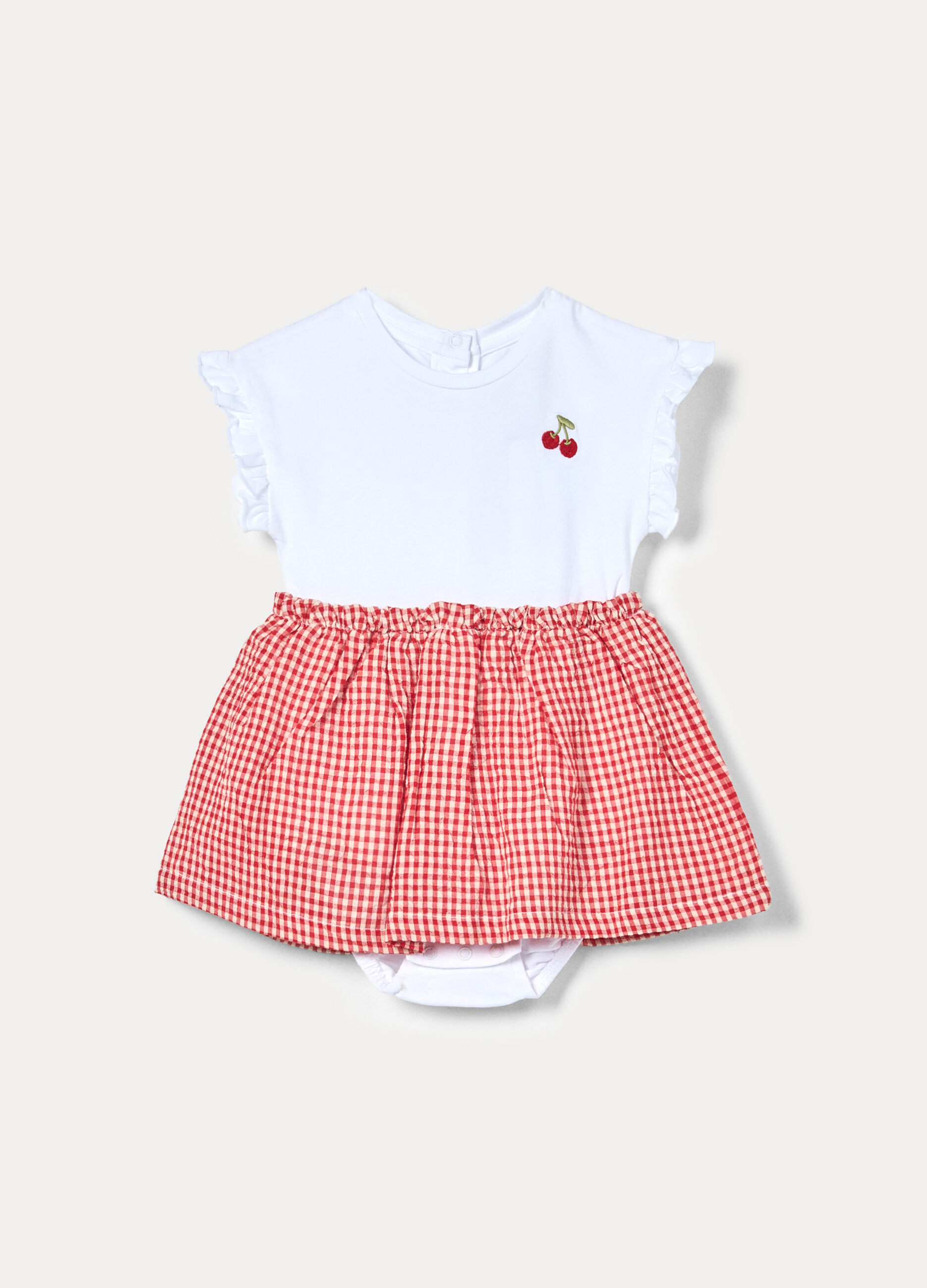 Body vestito in jersey di cotone stretch neonata_0