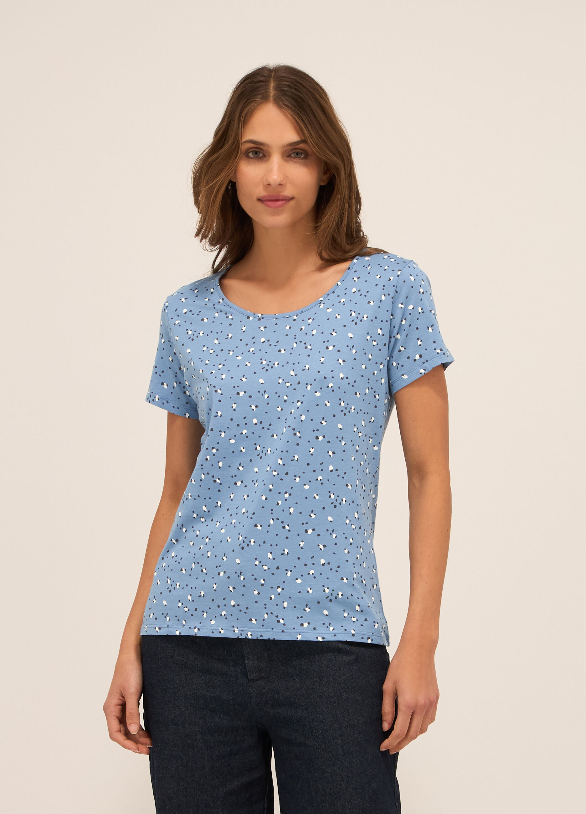 T-shirt in puro cotone donna_0
