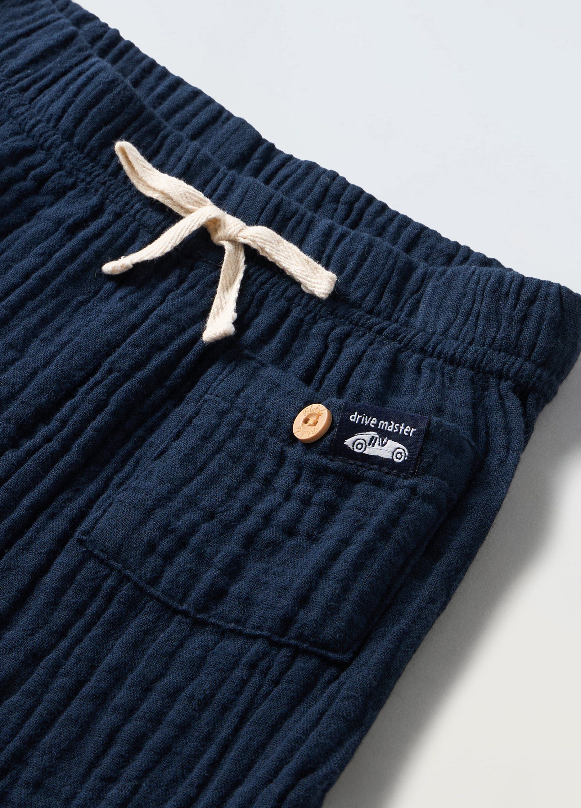 Pantaloni in puro cotone neonato