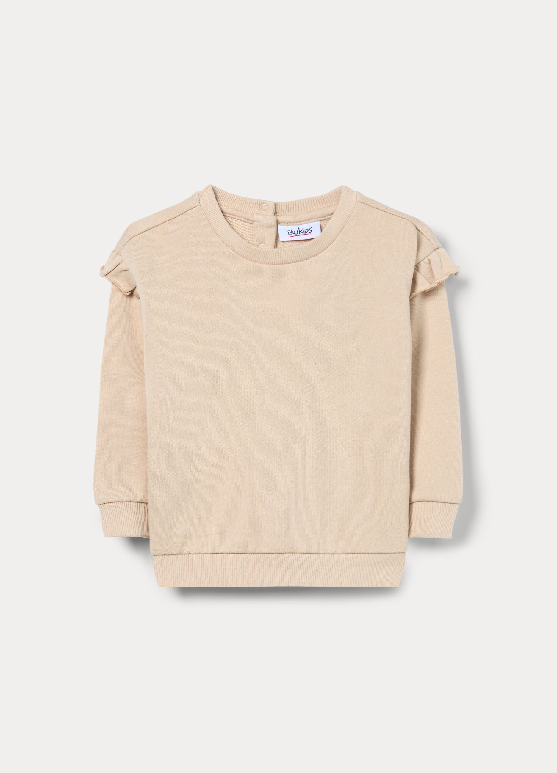 Felpa in french terry di puro cotone bimba_0