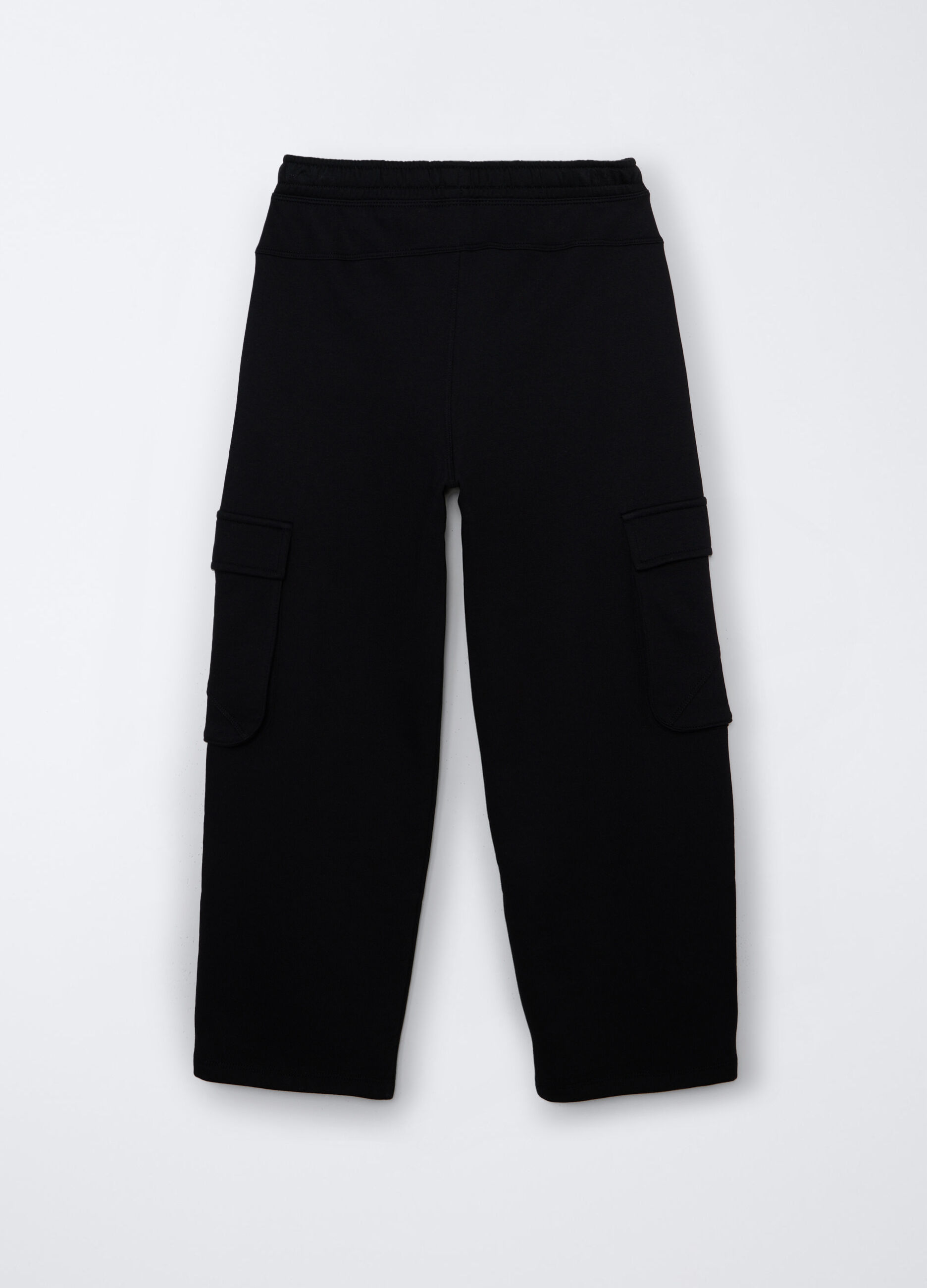 Pantaloni cargo in felpa di puro cotone ragazzo_1