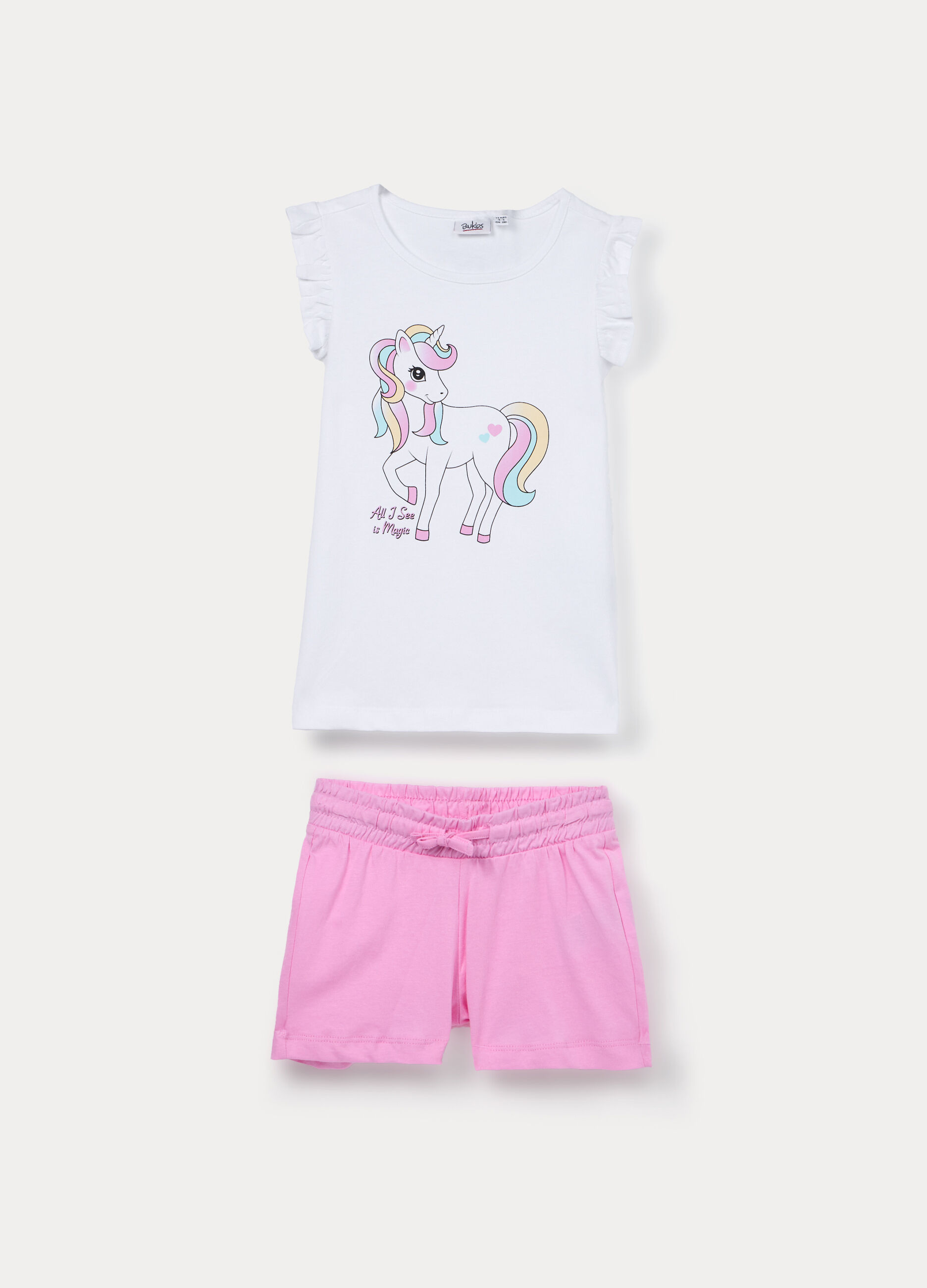 Jogging set in jersey di puro cotone bambina_0