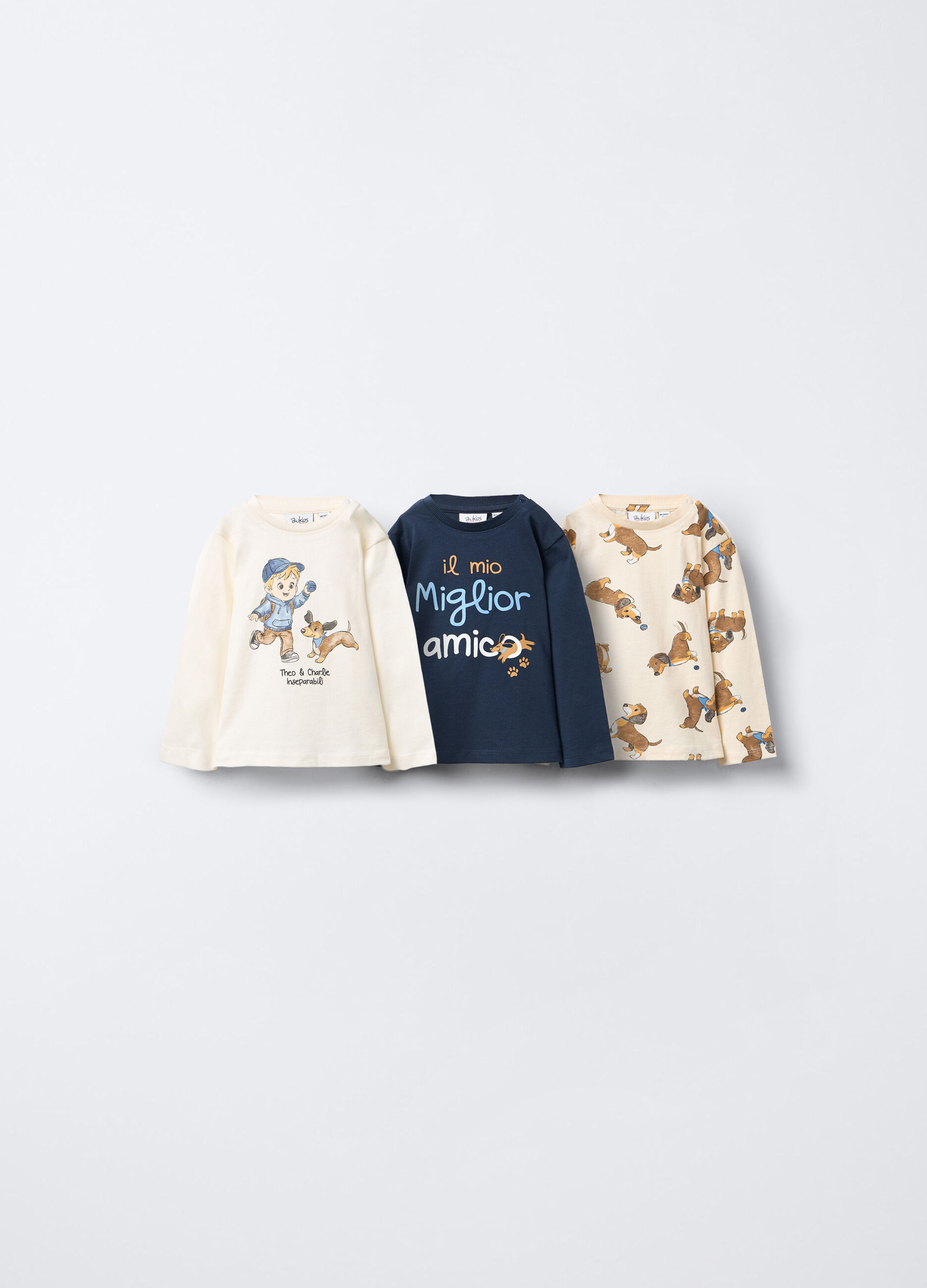 Pack 3 t-shirt in jersey di puro cotone bimbo_0