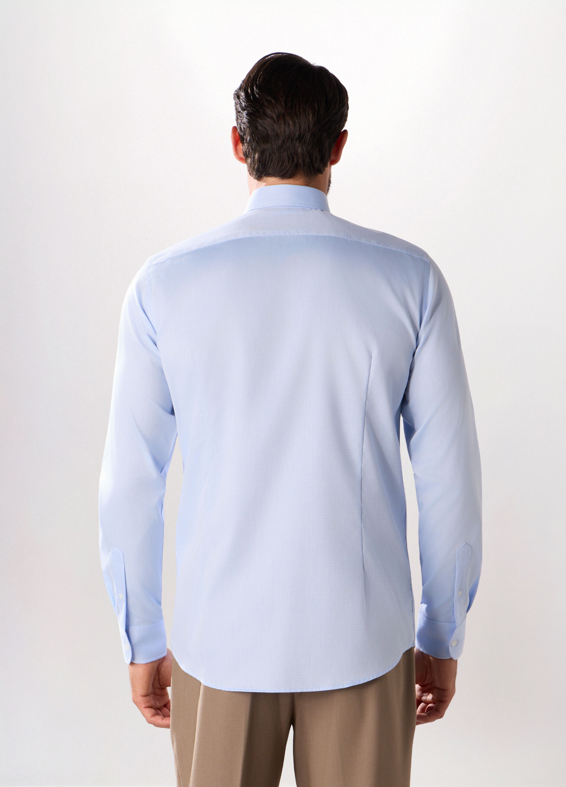 Camicia slim fit in puro cotone uomo_1