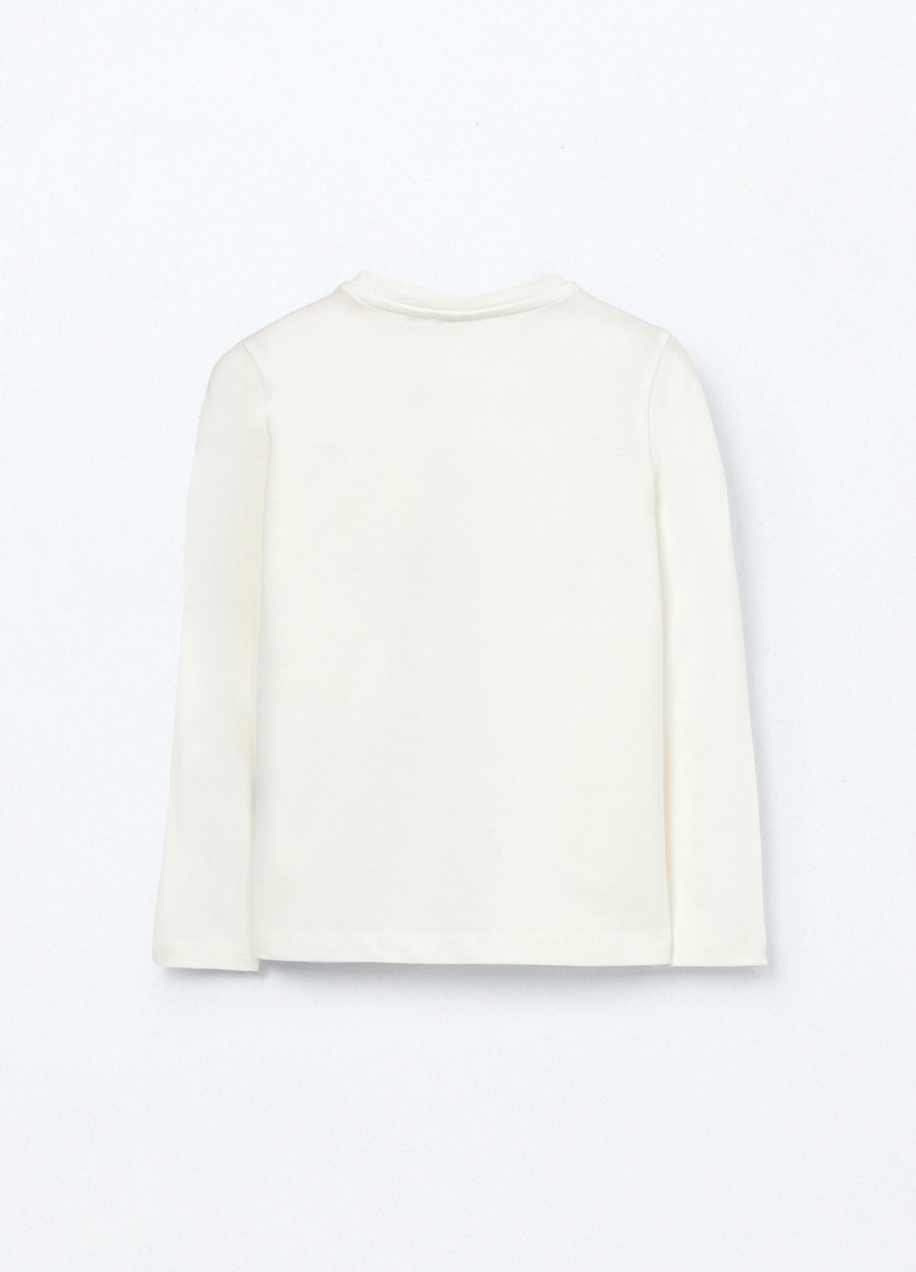 T-shirt in jersey di cotone stretch bambina_1