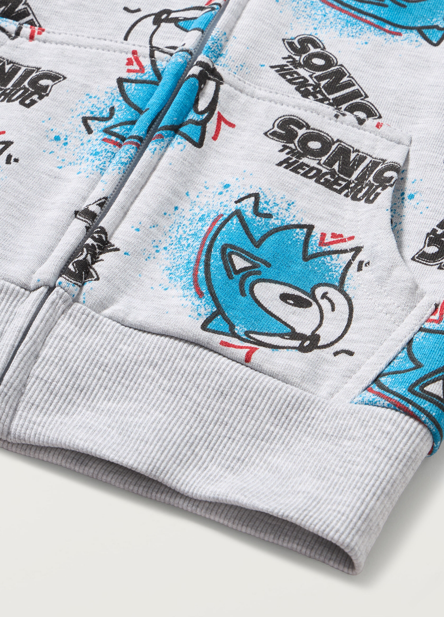 Felpa Sonic in french terry di misto cotone bambino_1