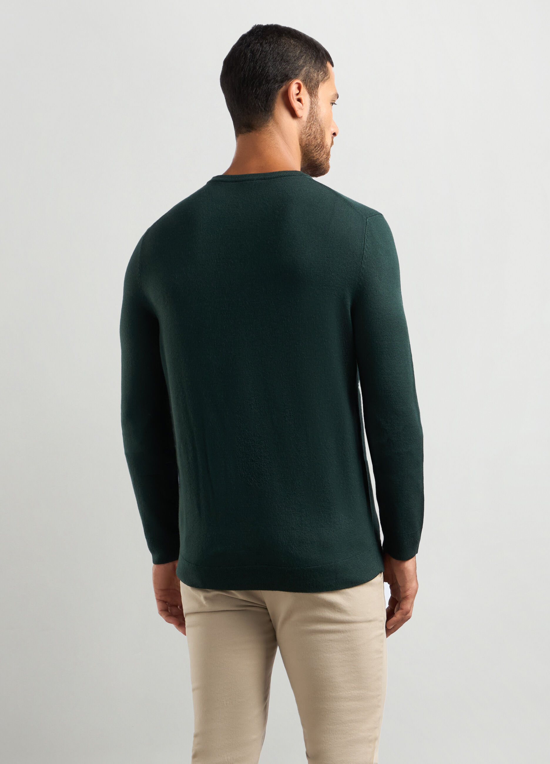 Maglione girocollo maglia rasata uomo_1