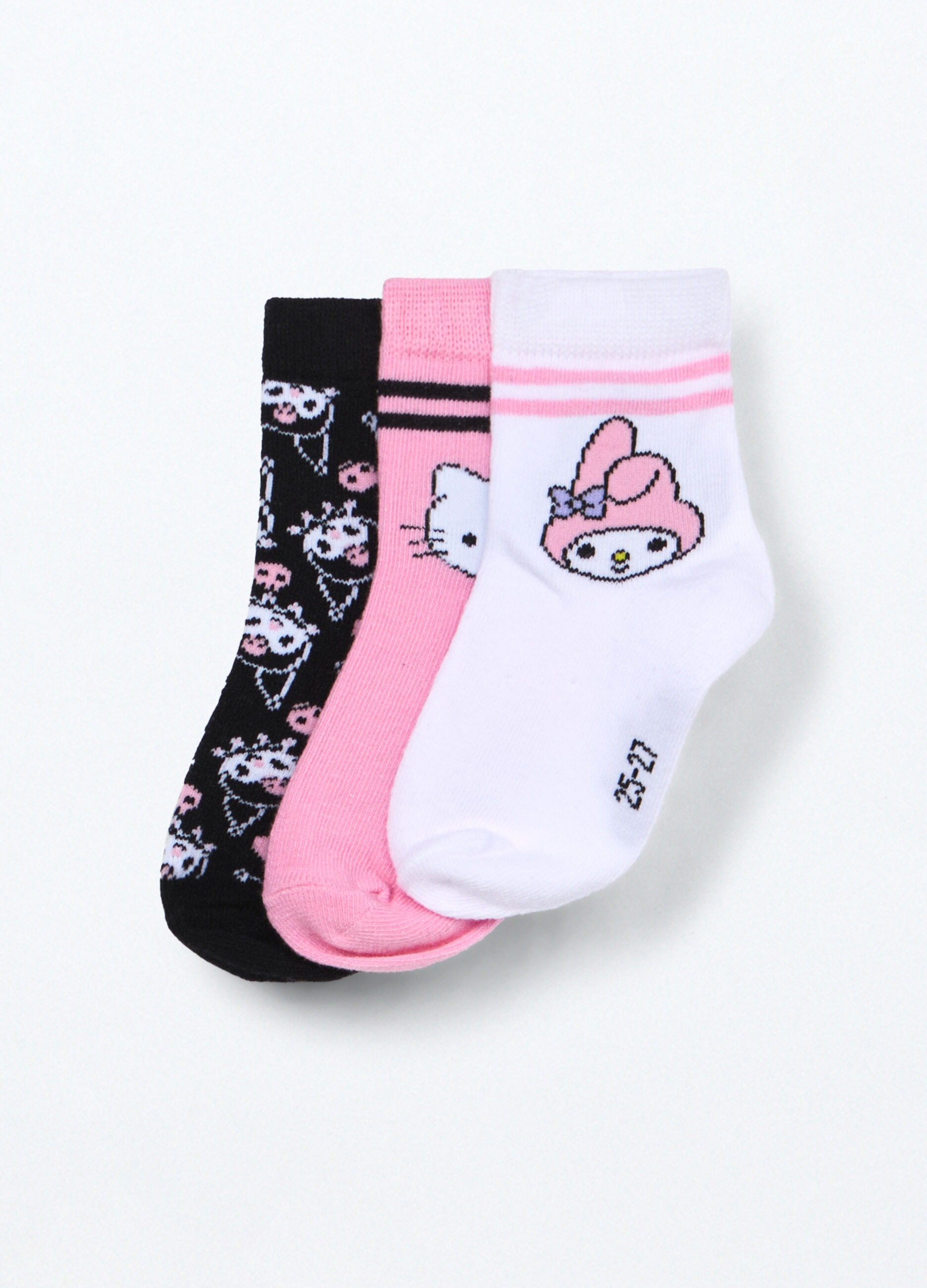 Pack 3 calze corte Hello Kitty in misto cotone bambina_0