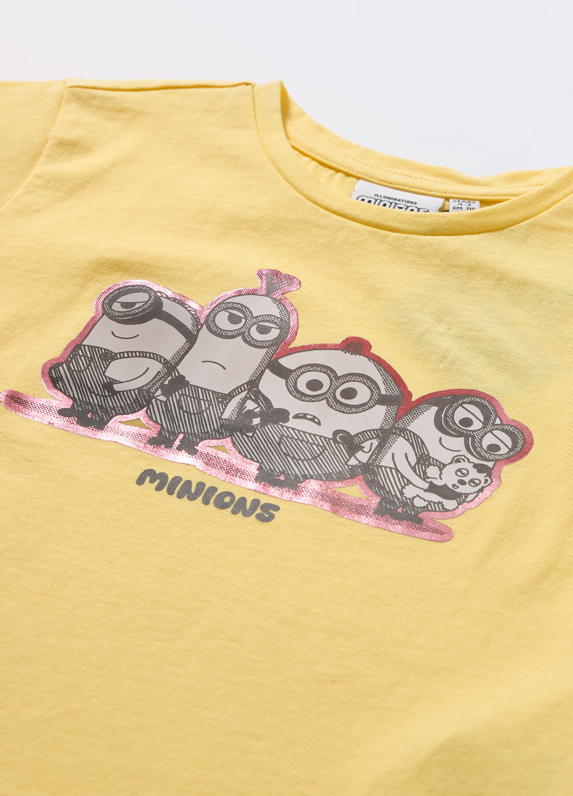 T-shirt Minions in puro cotone bambina