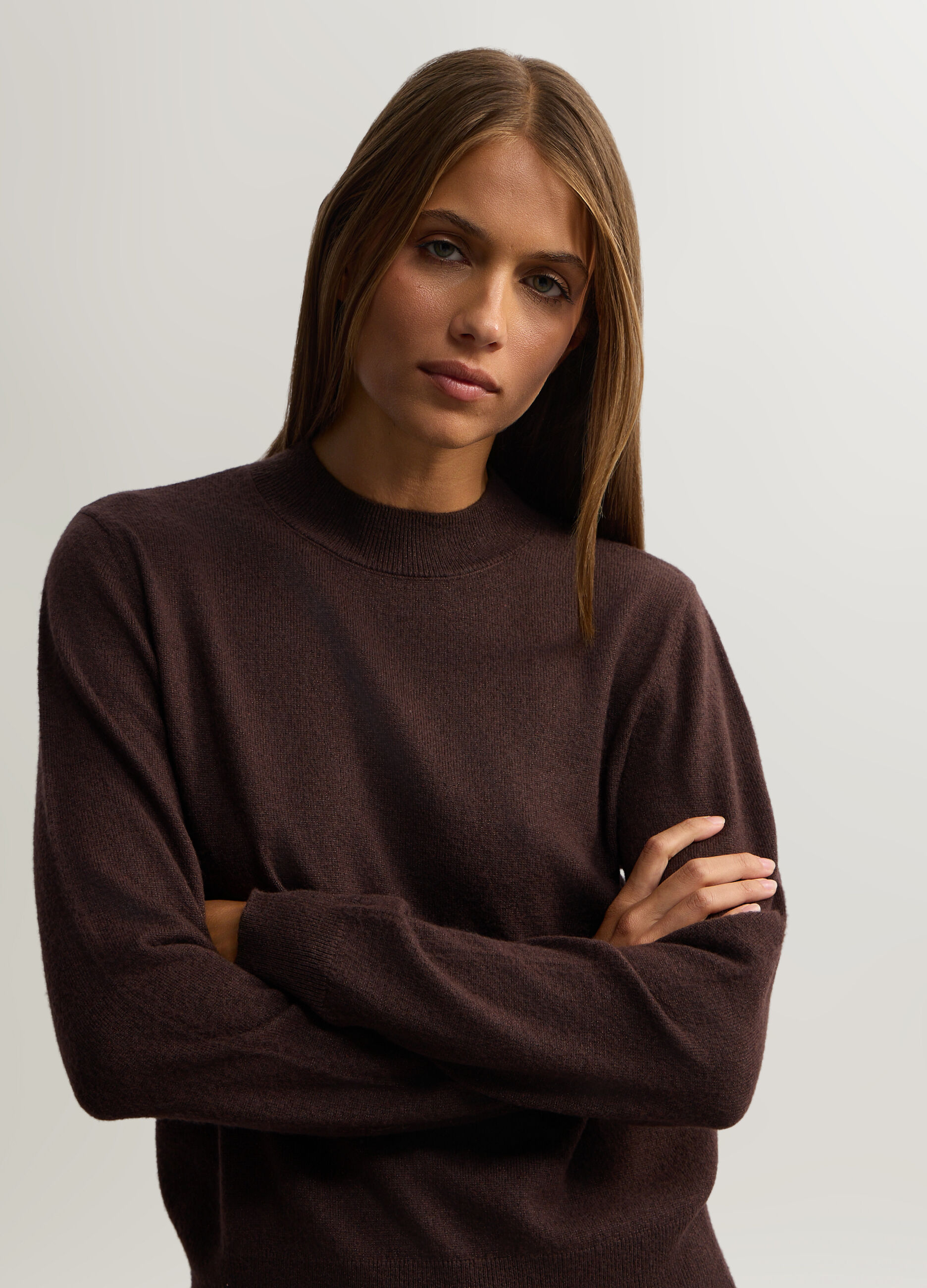 Pullover girocollo rasato donna_2