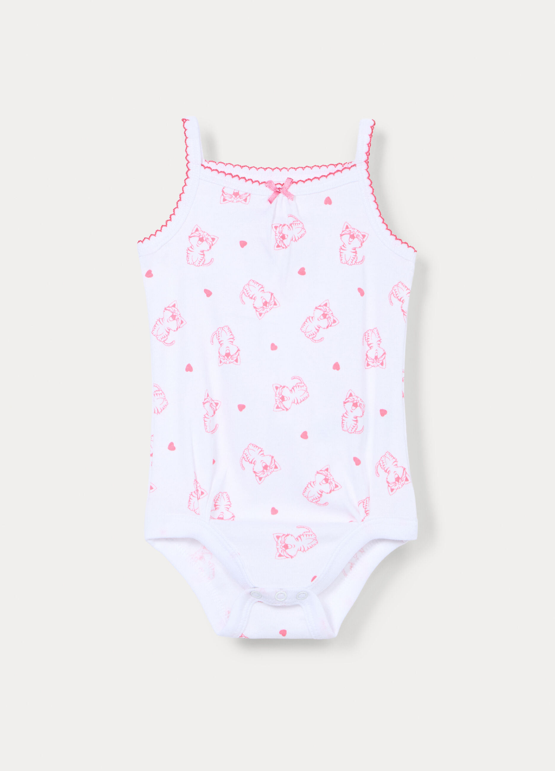 Body in costina di puro cotone neonata_0