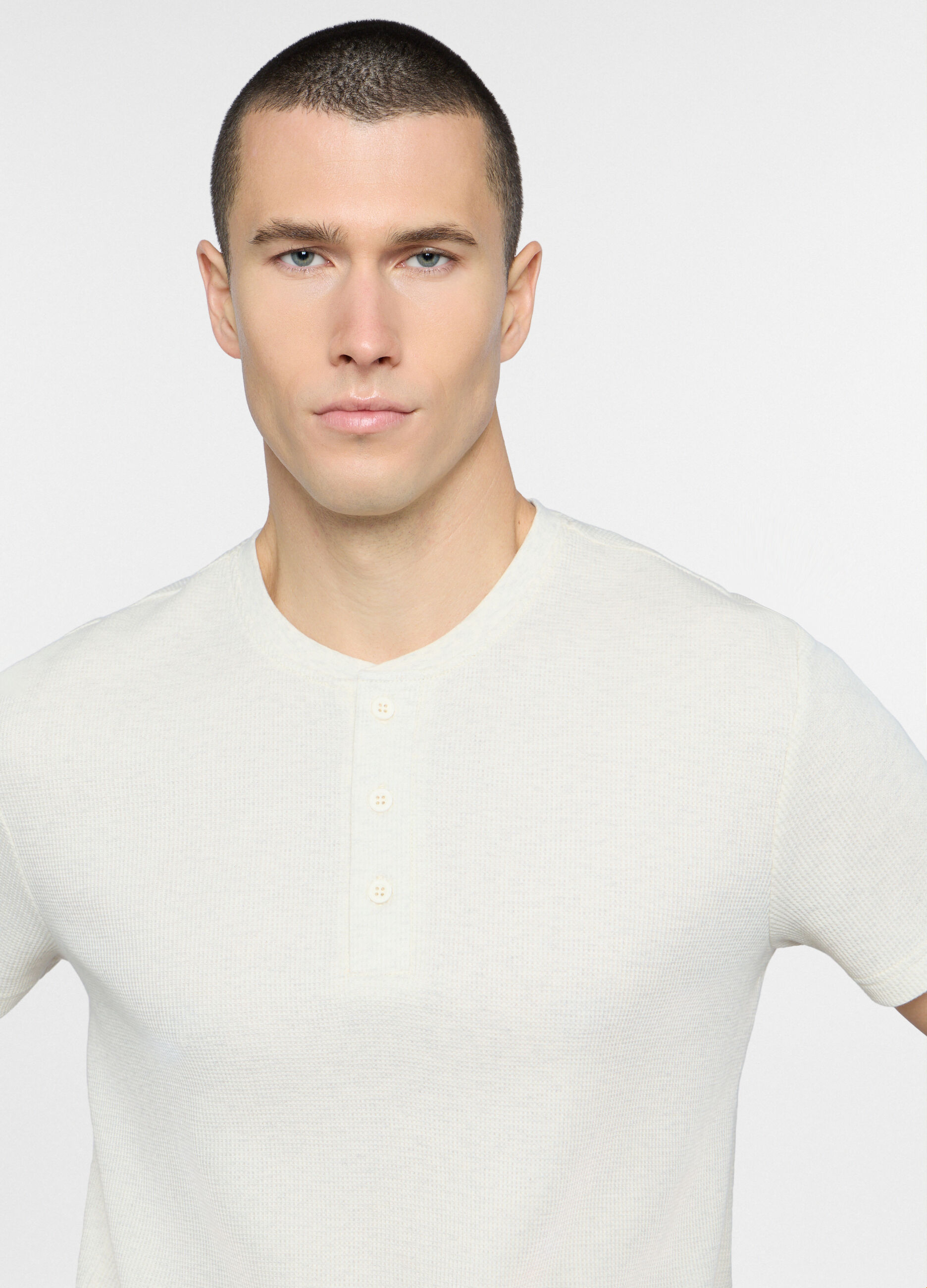 Pigiama corto in cotone a nido d'ape uomo_2