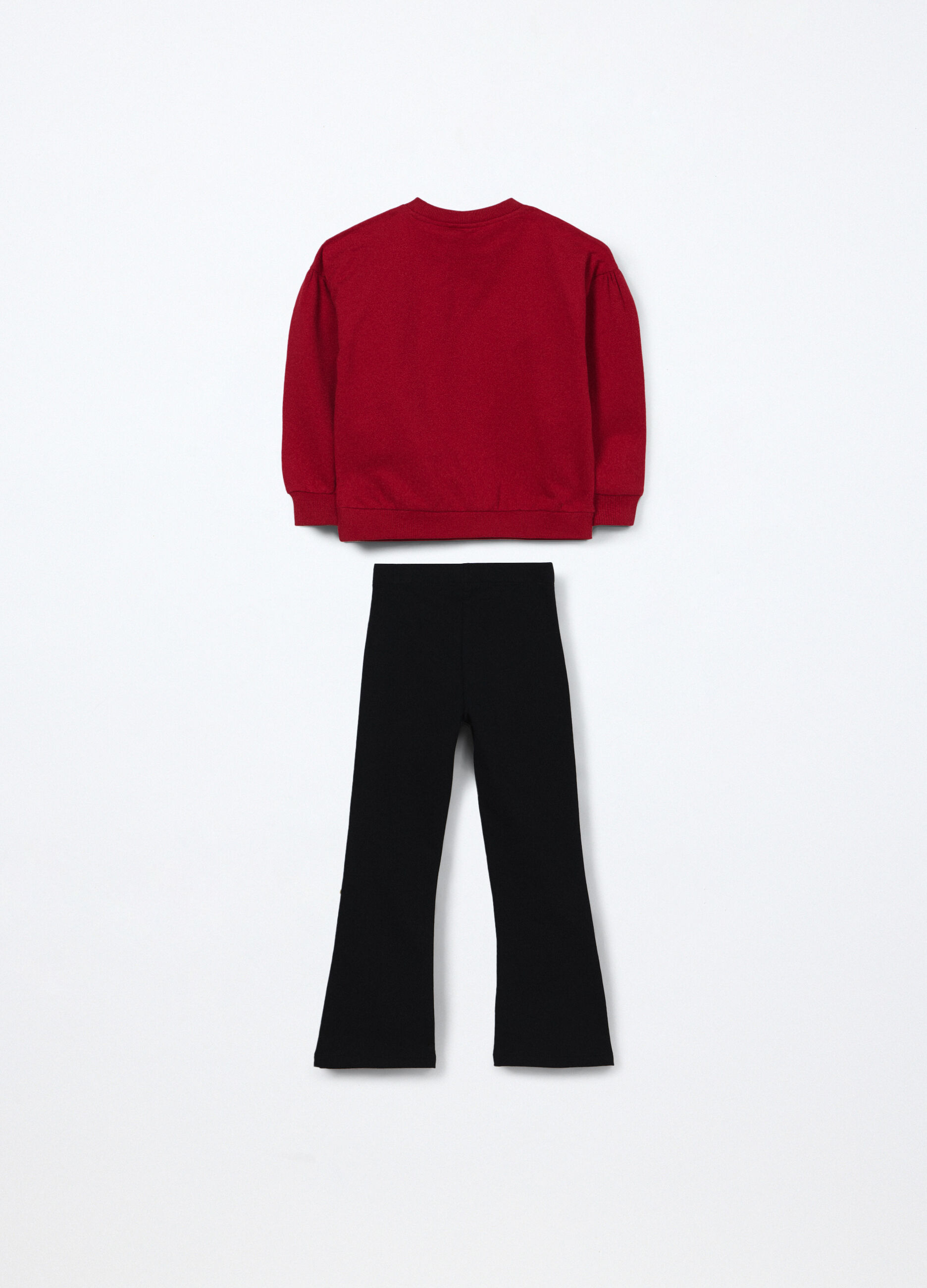 Jogging set in cotone fleece stretch bambina_1