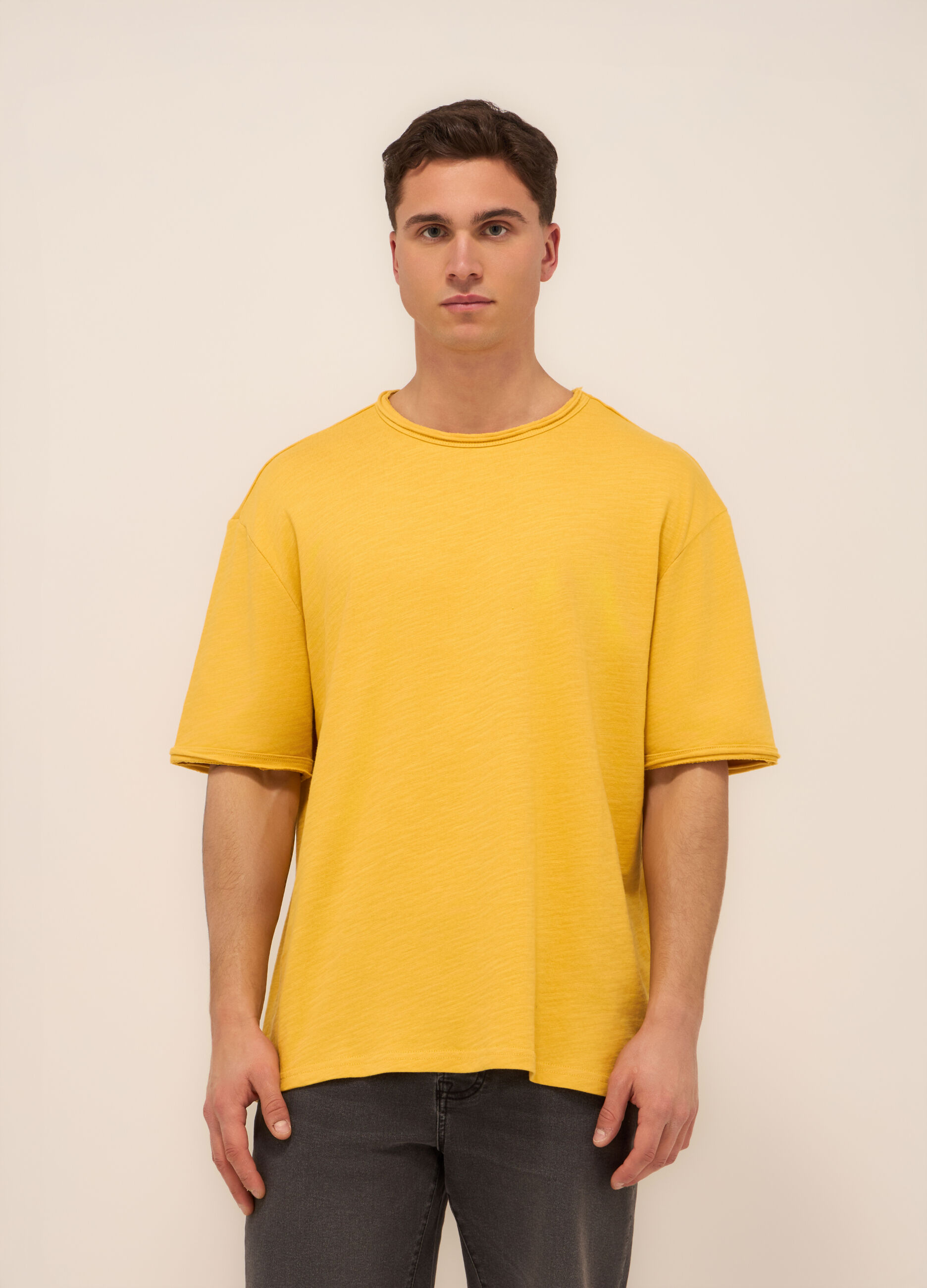 T-shirt girocollo in jersey di cotone uomo_0