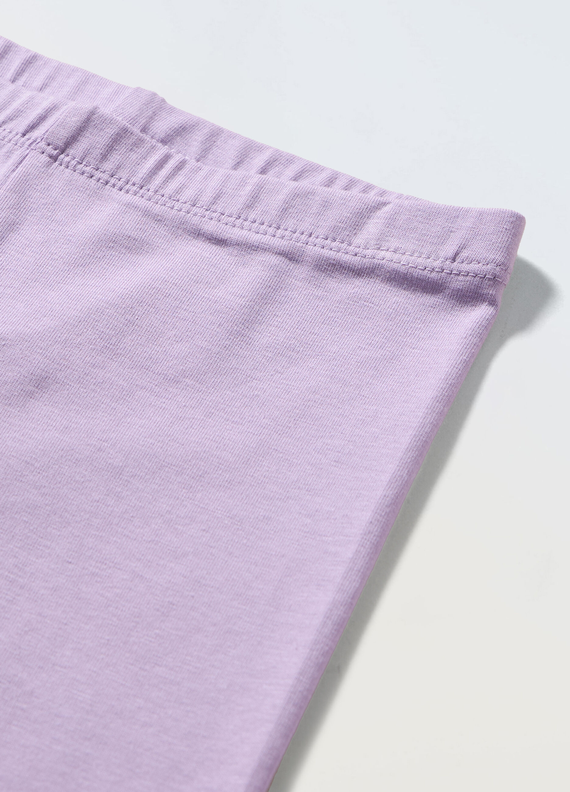 Leggings ciclista in jersey di cotone stretch bambina