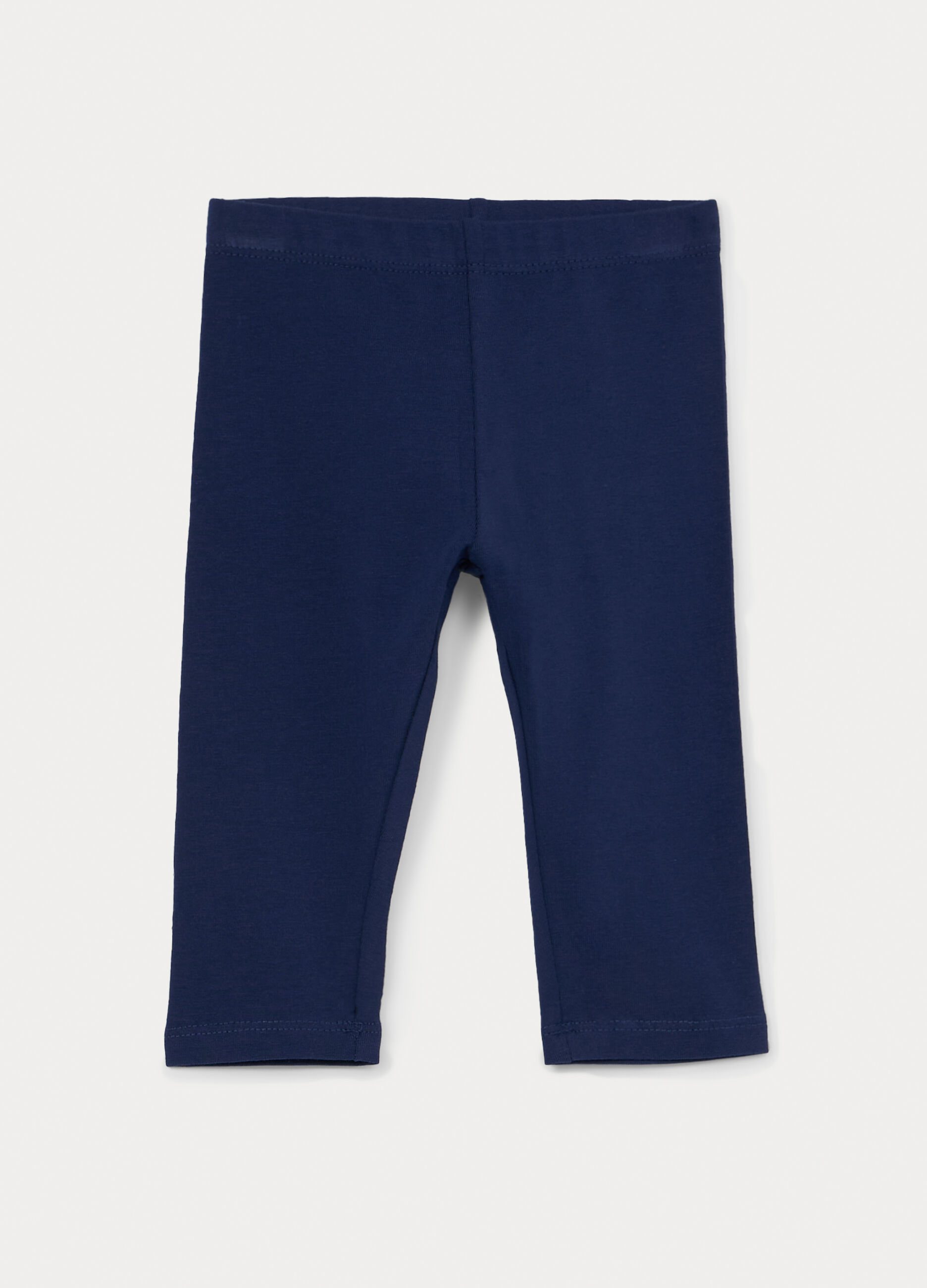 Leggings capri slim fit in jersey di cotone stretch bimba_0
