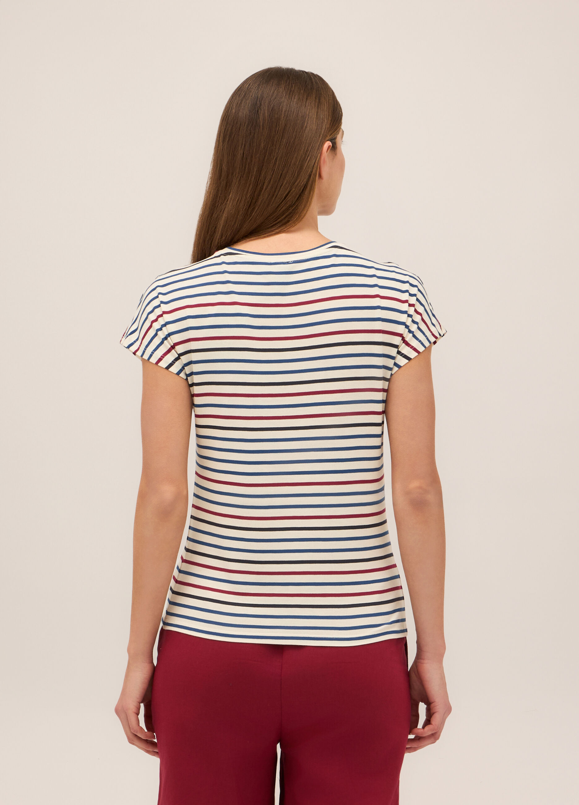 T-shirt in viscosa stretch donna_1