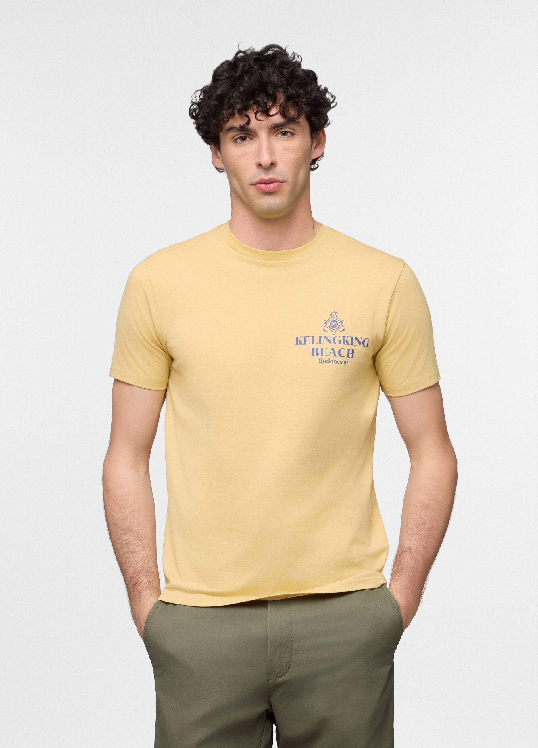 T-shirt in jersey di cotone Indonesia uomo_0