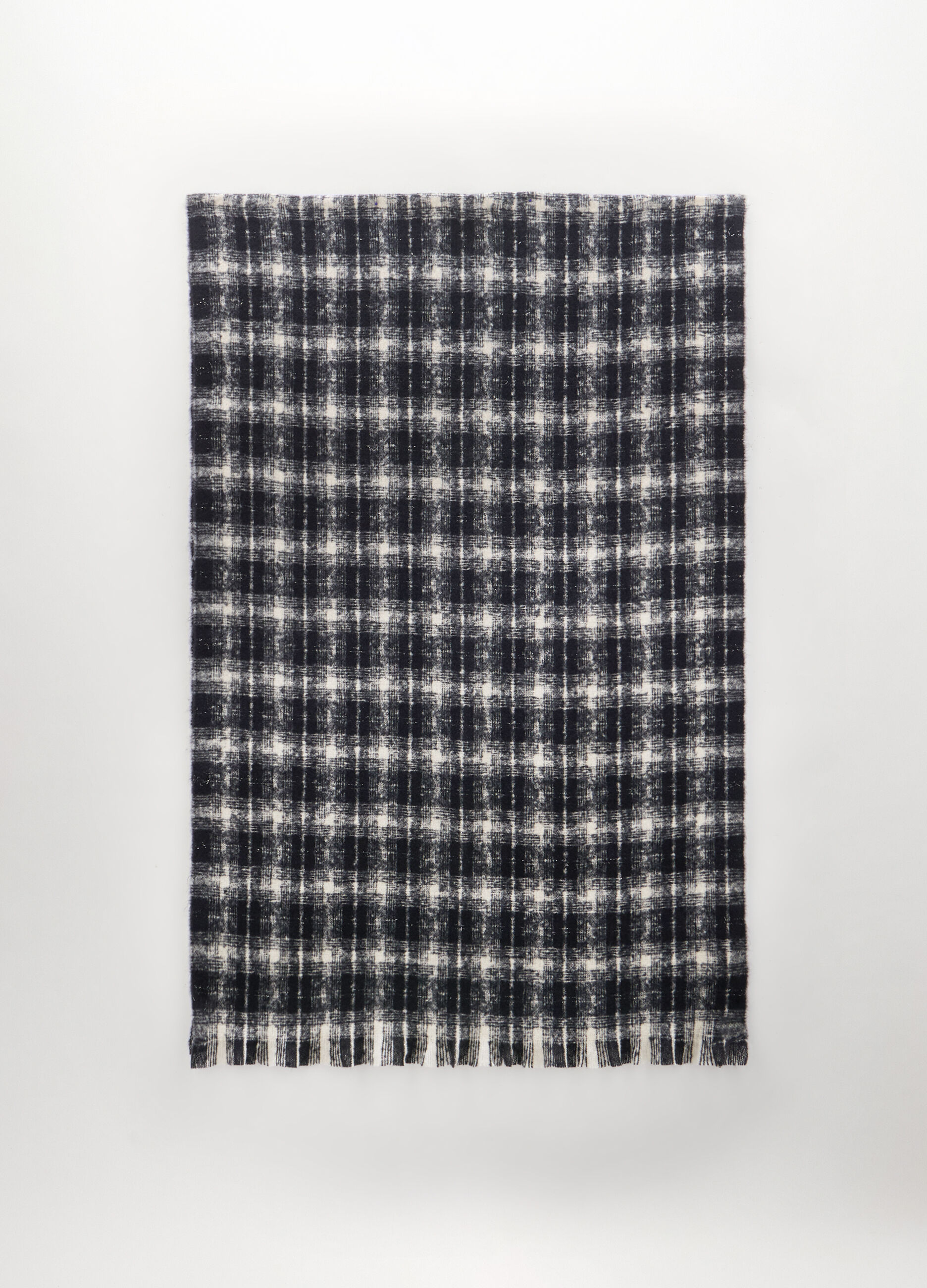 Sciarpa tricot a quadri donna_0