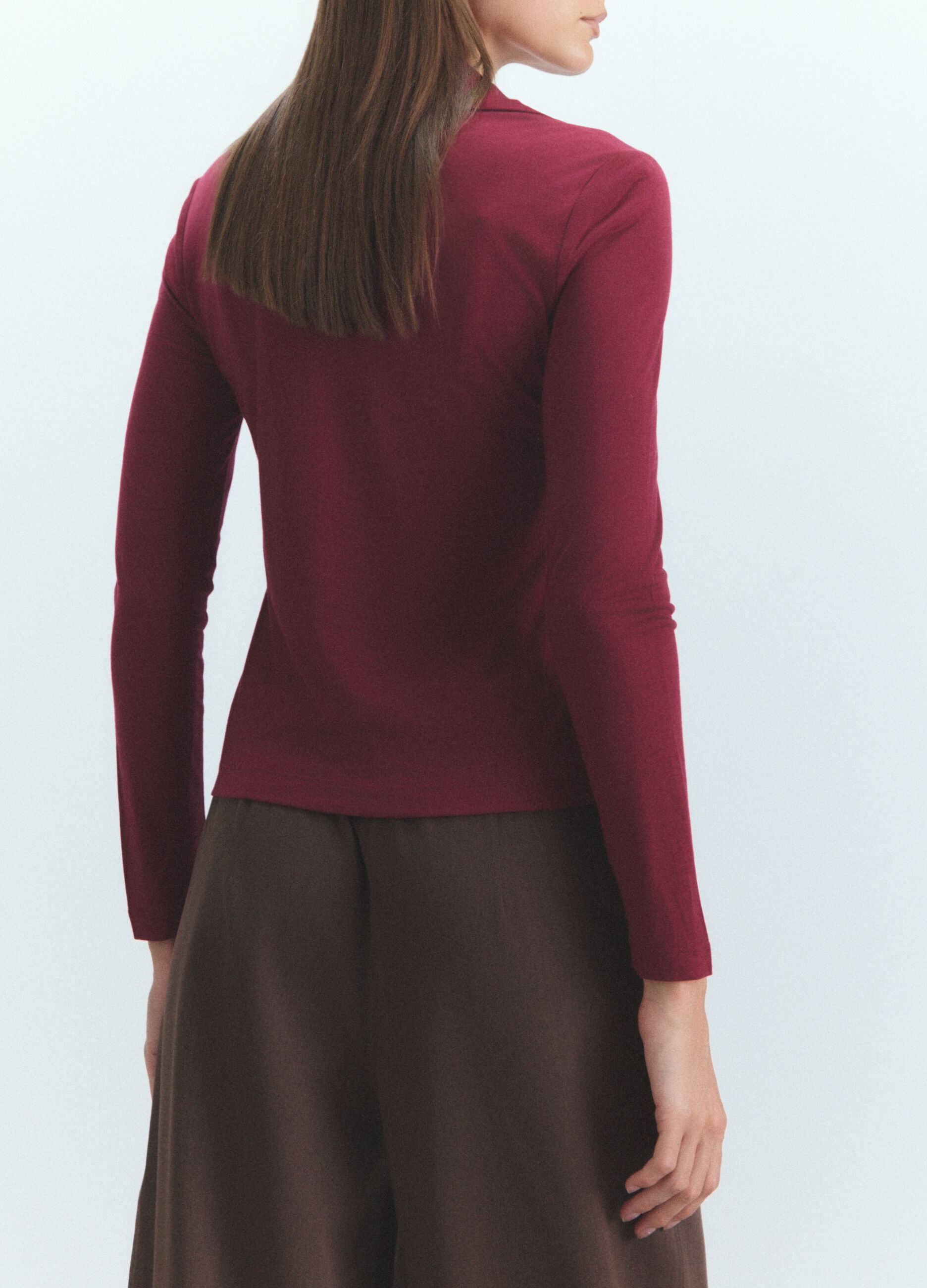 Maglia polo rasata donna_4