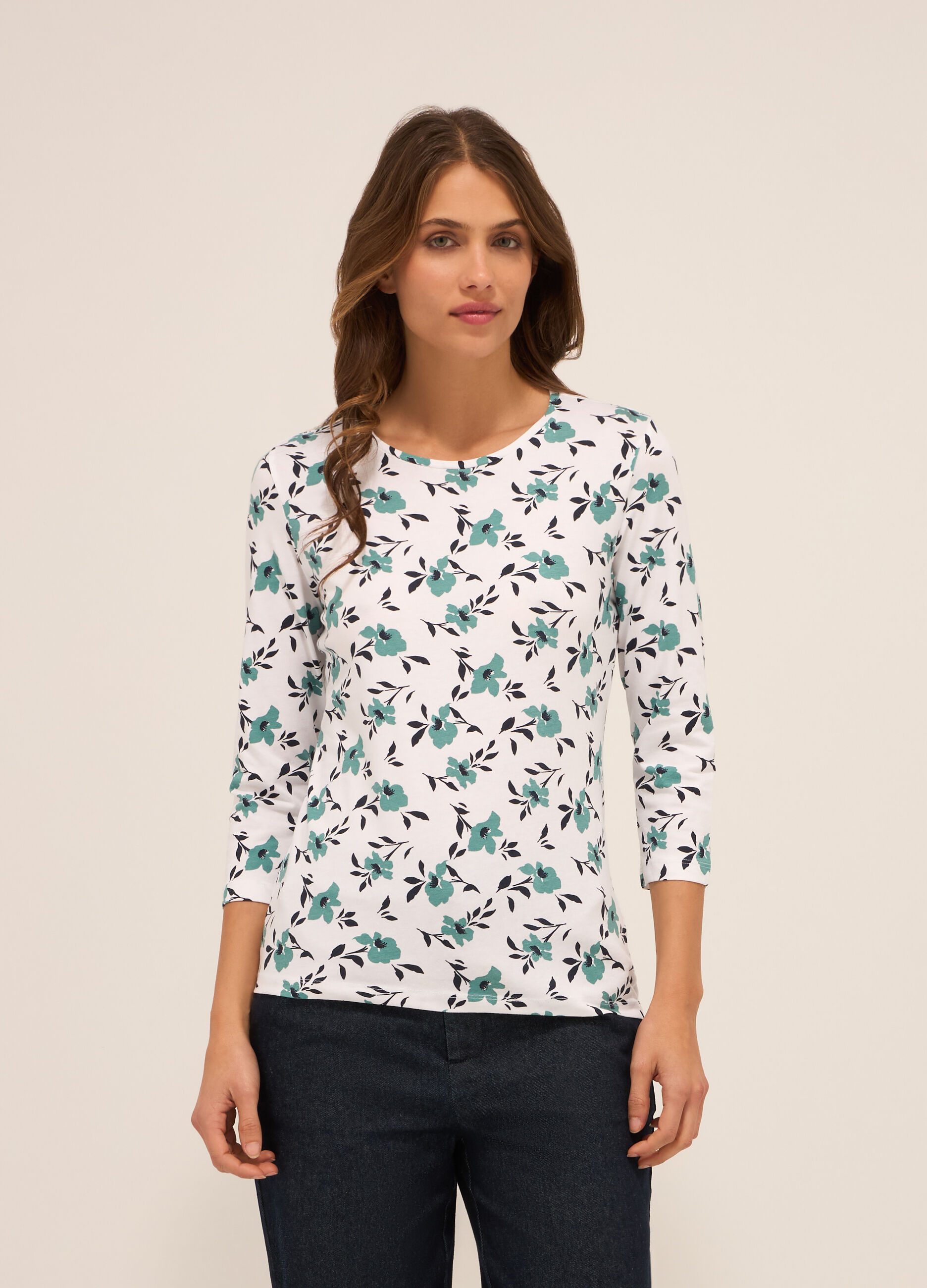 T-shirt in cotone stretch donna_0