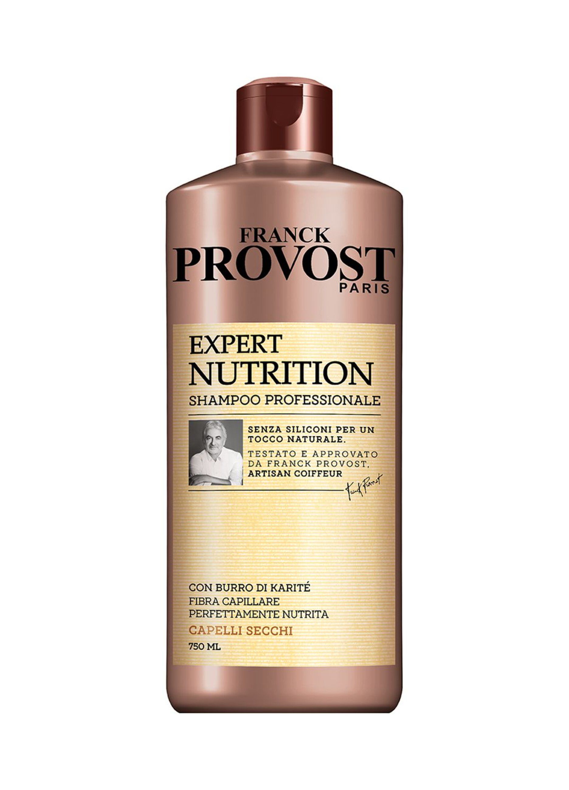 Franck Provost Shampoo Professionale Expert Nutrition, Shampoo con Burro di Karité per capelli nutriti, , 750 ml.