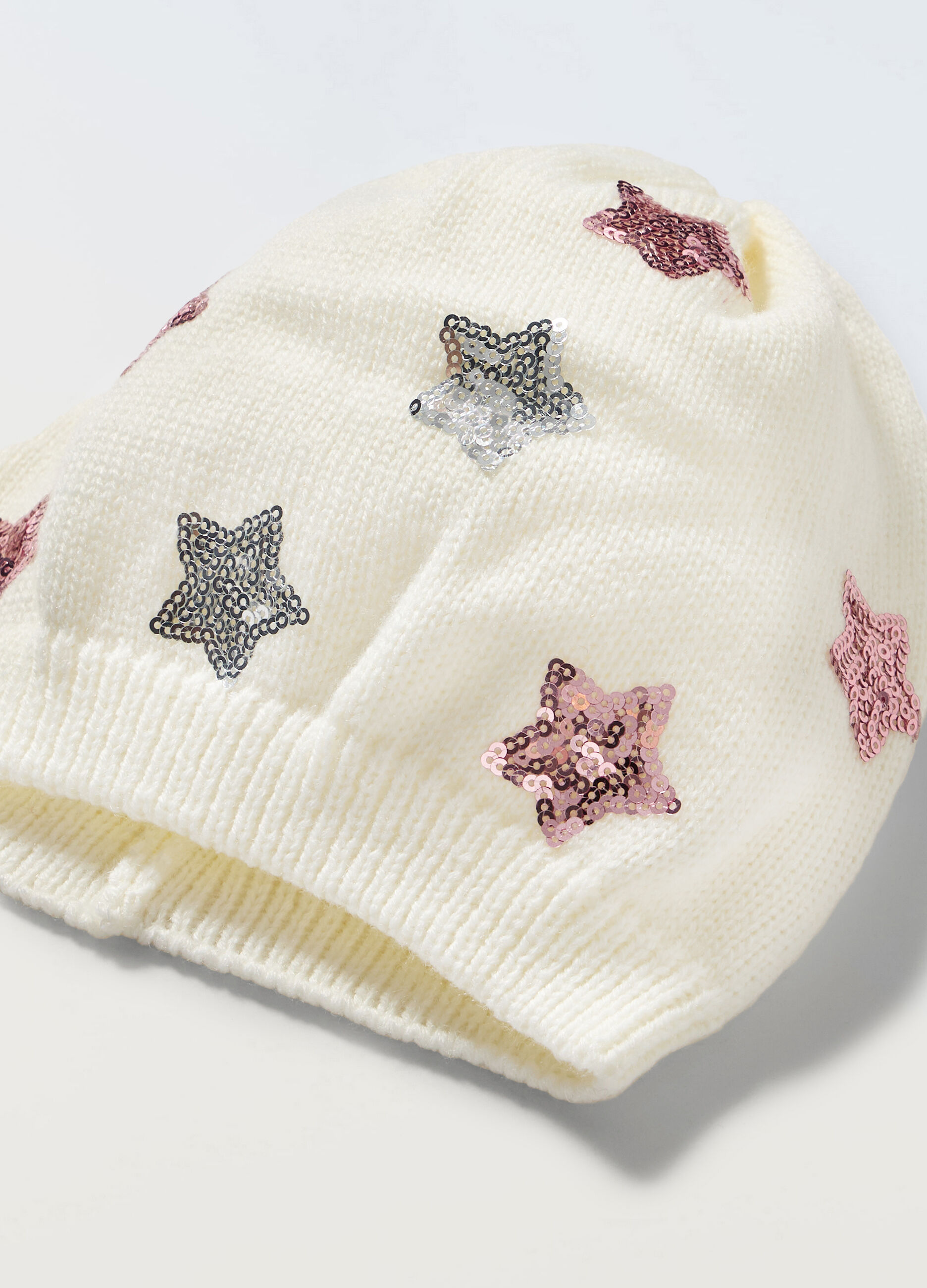 Berretto tricot con paillettes _1
