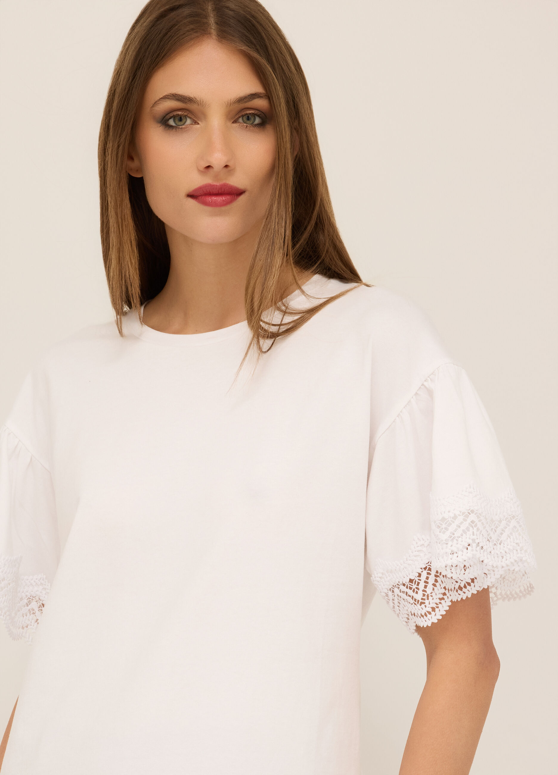 T-shirt in cotone stretch donna_2