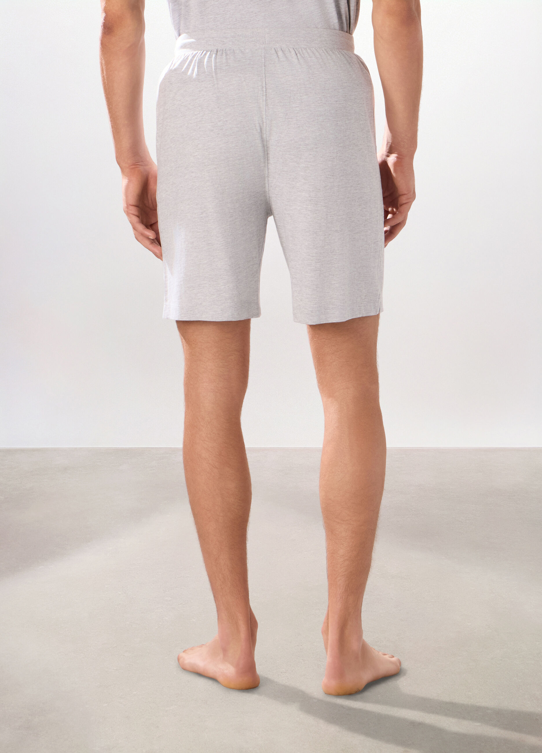 Pantaloncini pigiama in puro cotone uomo_1