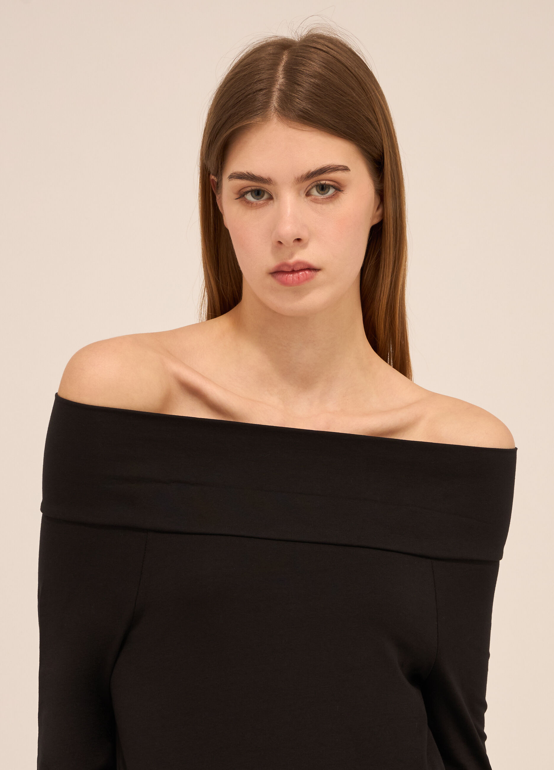 T-shirt in cotone stretch donna_2