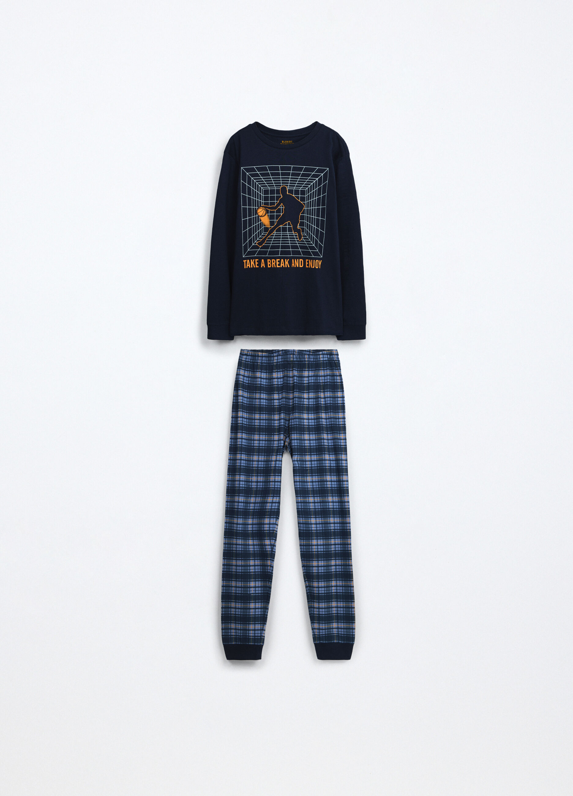 Set pigiama lungo in jersey di puro cotone ragazzo_0